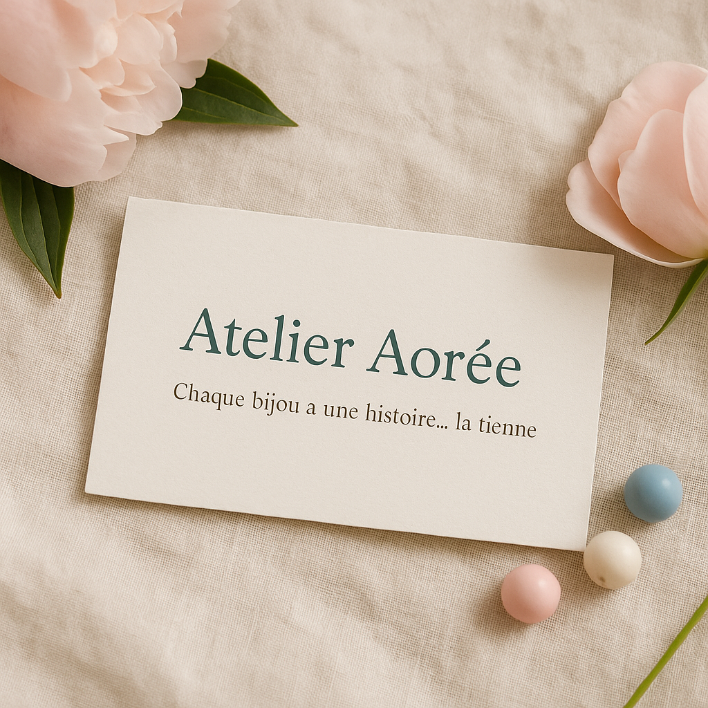 Carte cadeau Atelier Aorée bijoux artisanaux faits main

