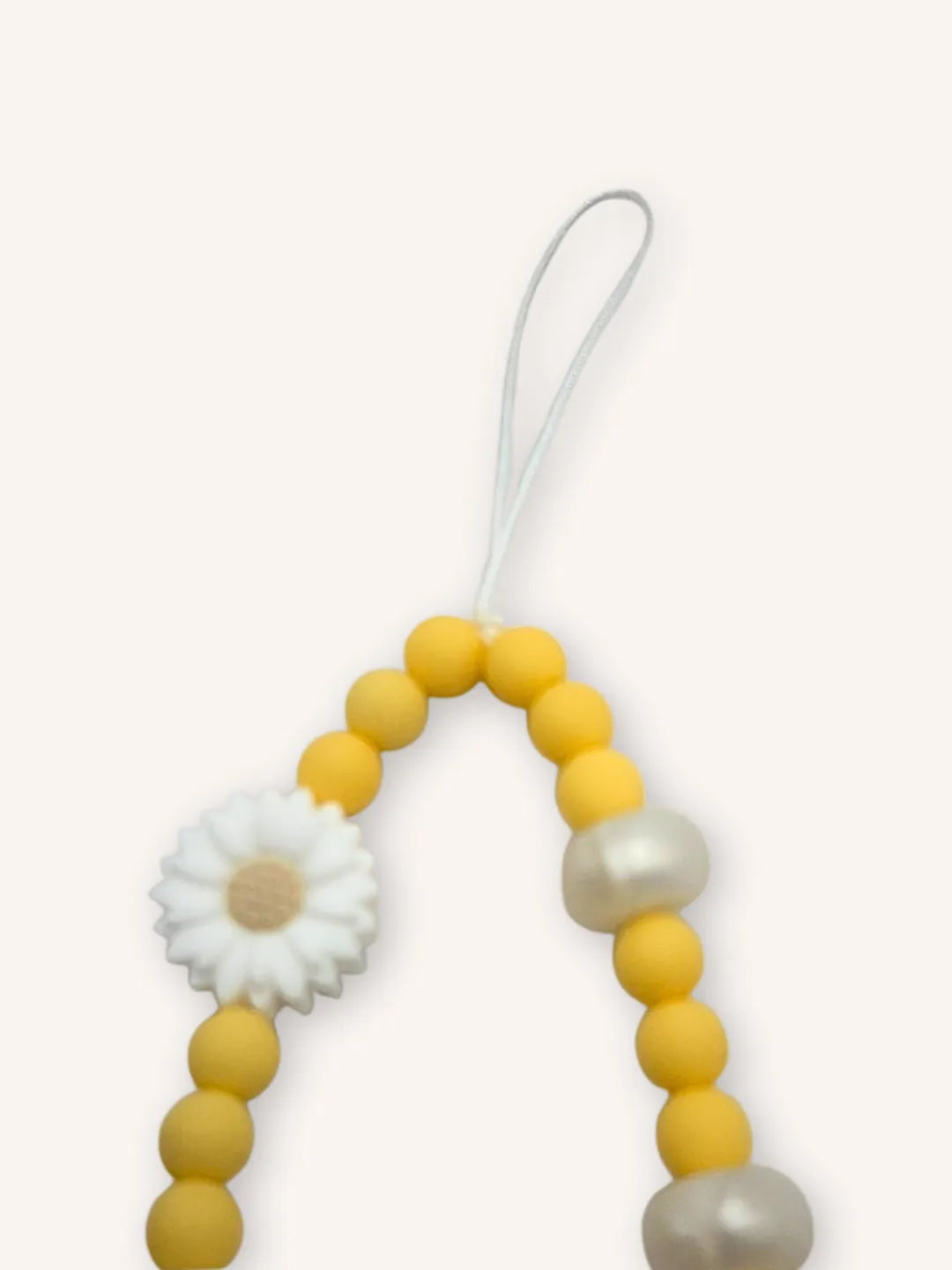 Cordon de téléphone marguerite blanche