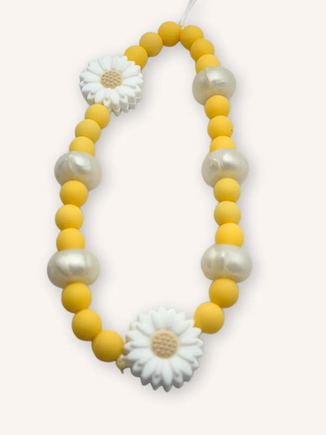 Cordon de téléphone marguerite blanche