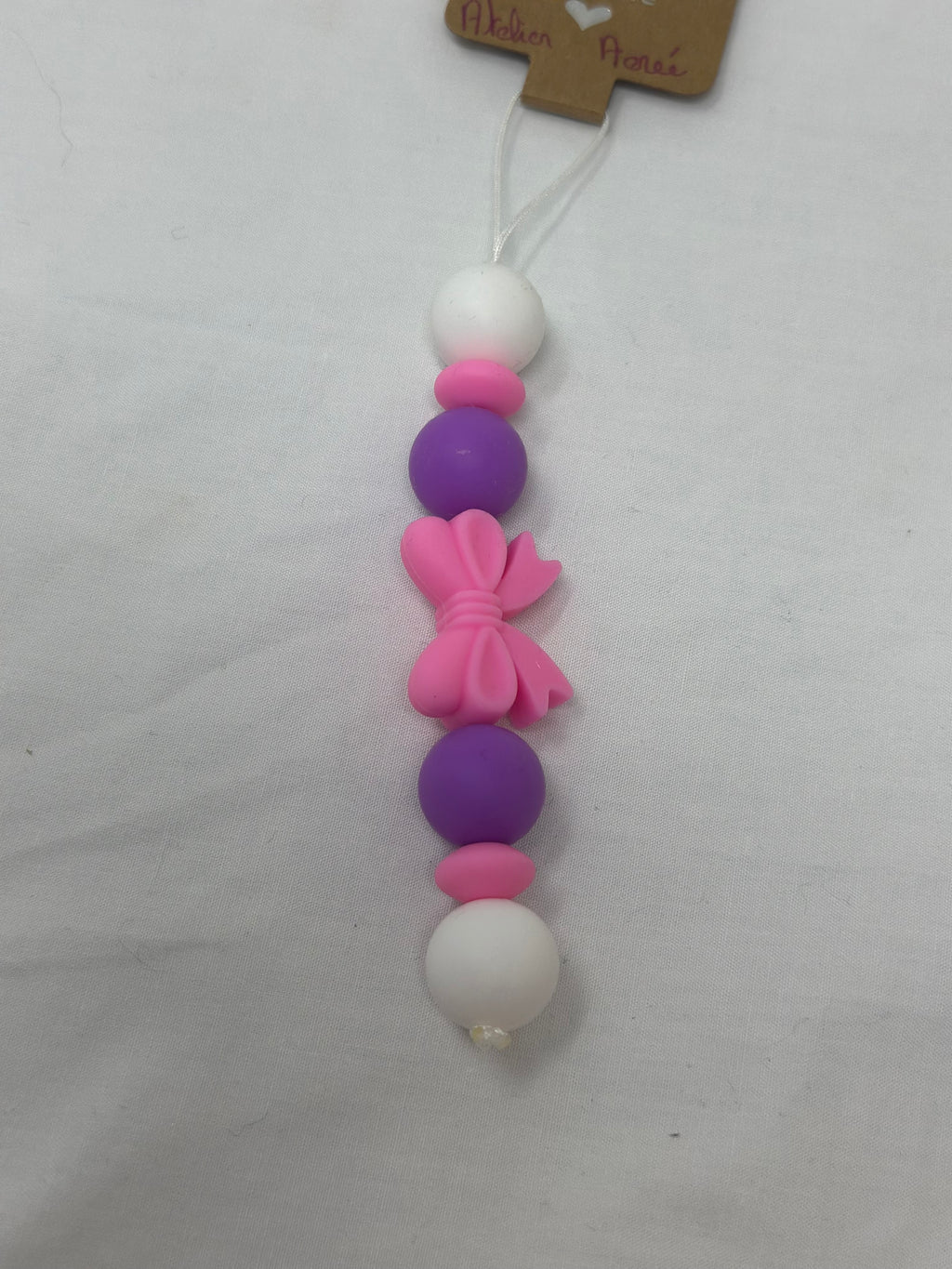 Bijou téléphone noeud rose 15cm girly féminité chic Atelier Aorée
