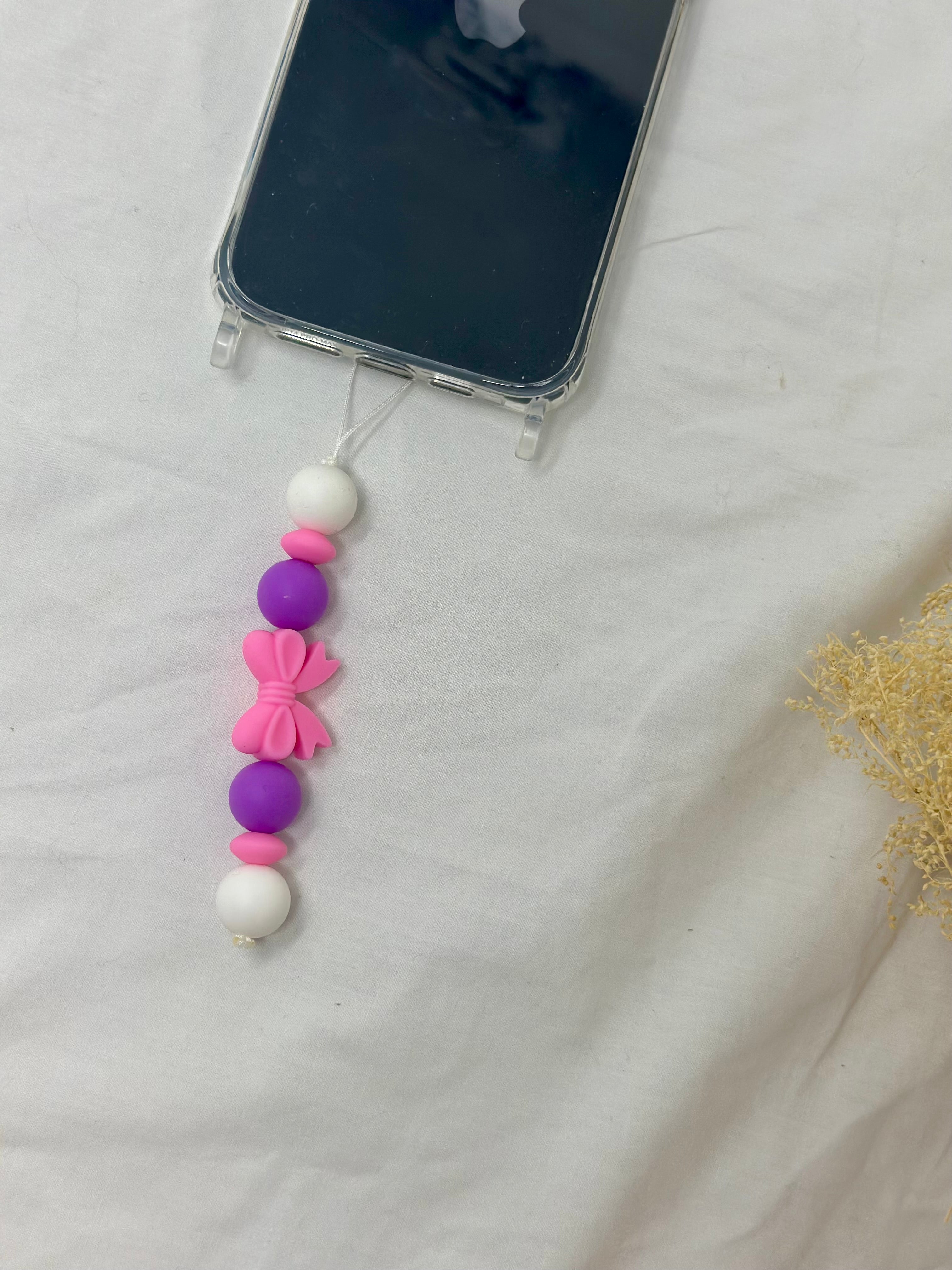 Bijou téléphone noeud rose 15cm girly féminité chic Atelier Aorée
