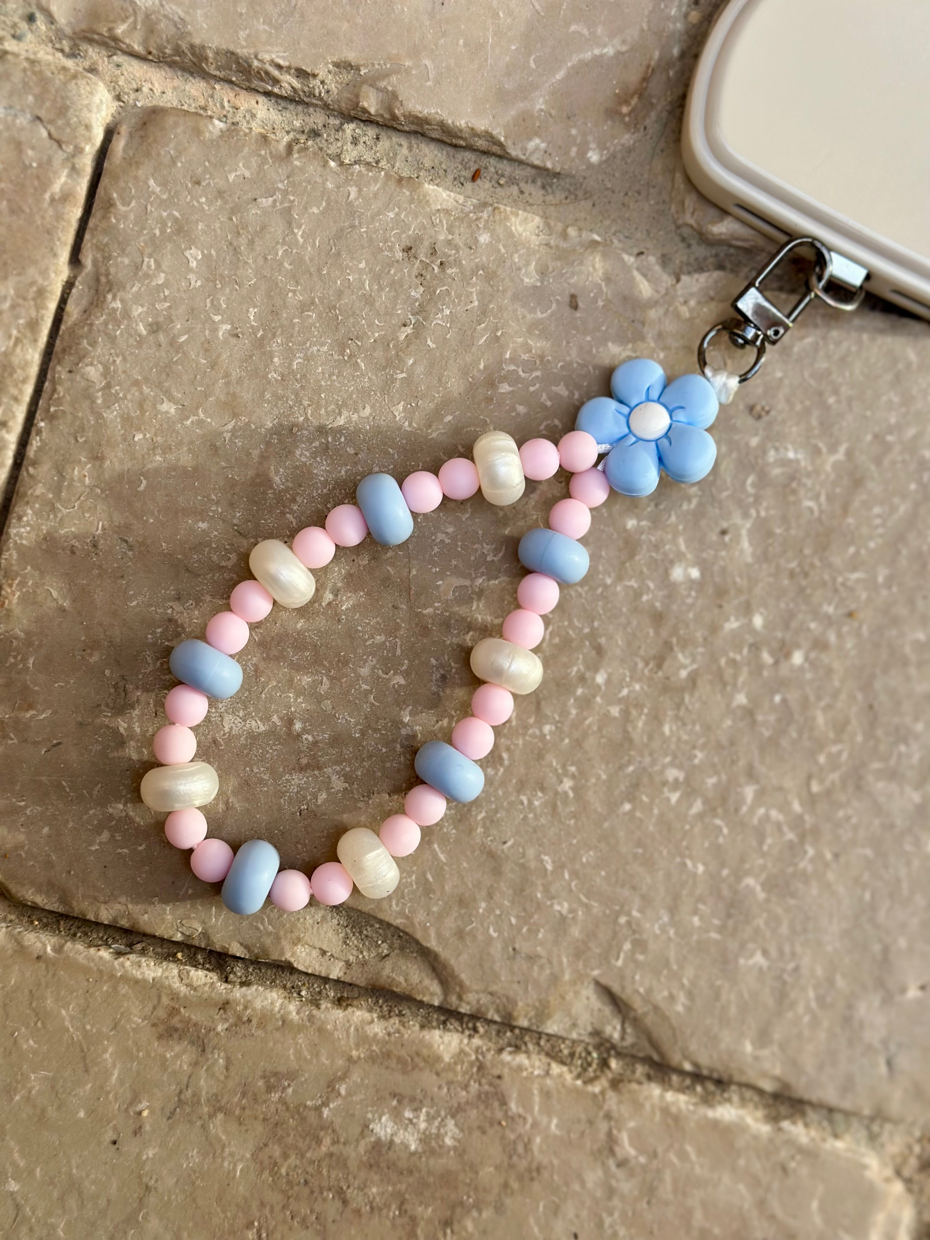 Bijou Chaîne fleur bleu   - Atelier Aorée