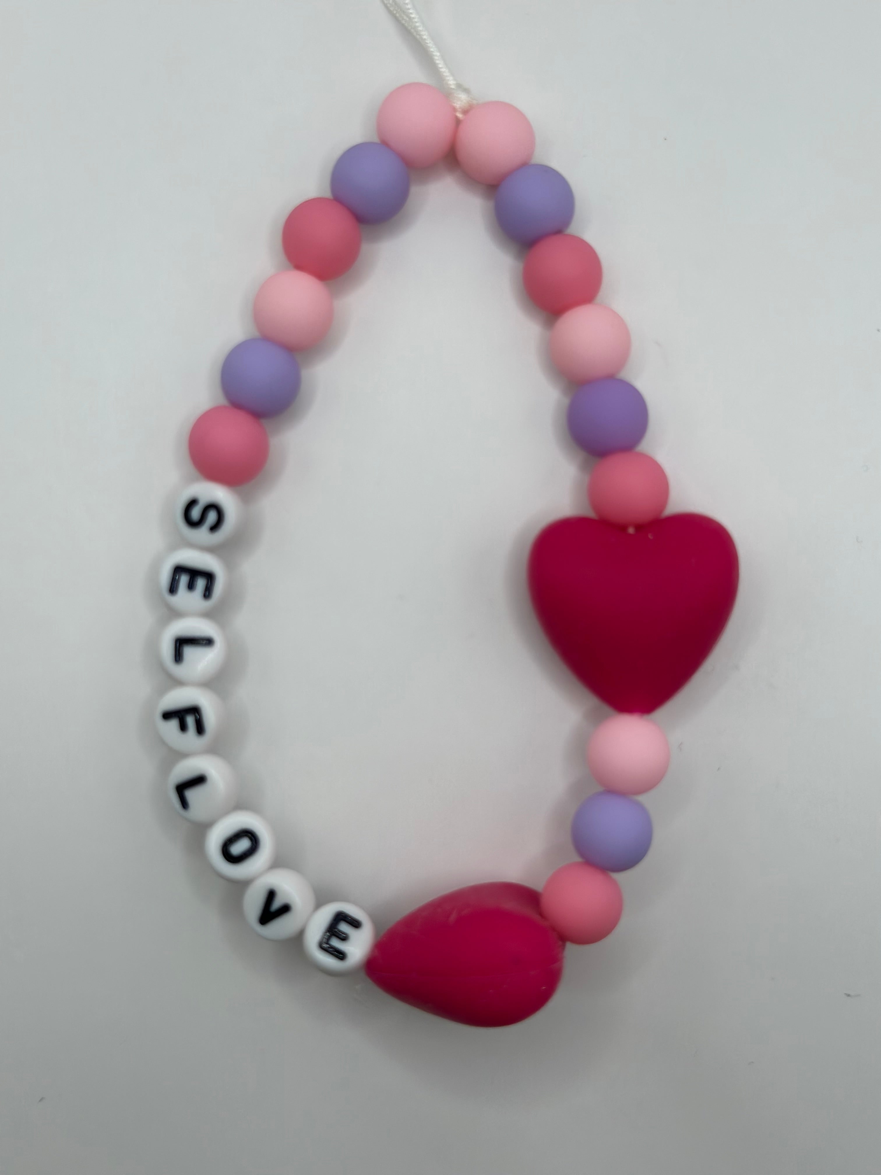 Bijou téléphone amour de soi message positif perles tendres
