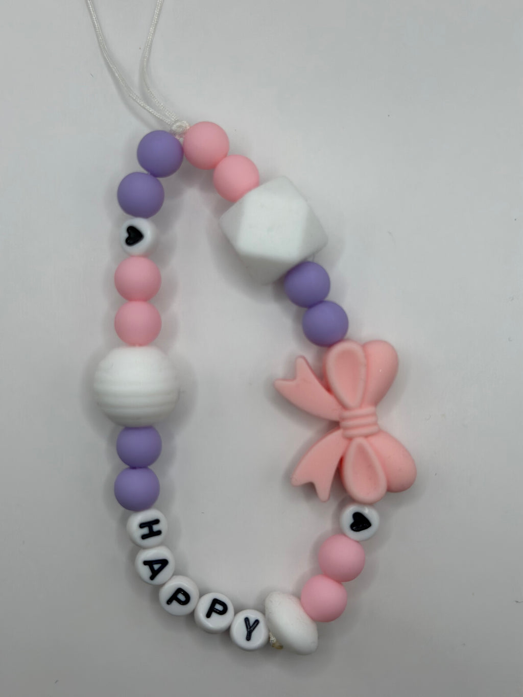 Bijou téléphone bonheur message inspirant perles pétillantes
