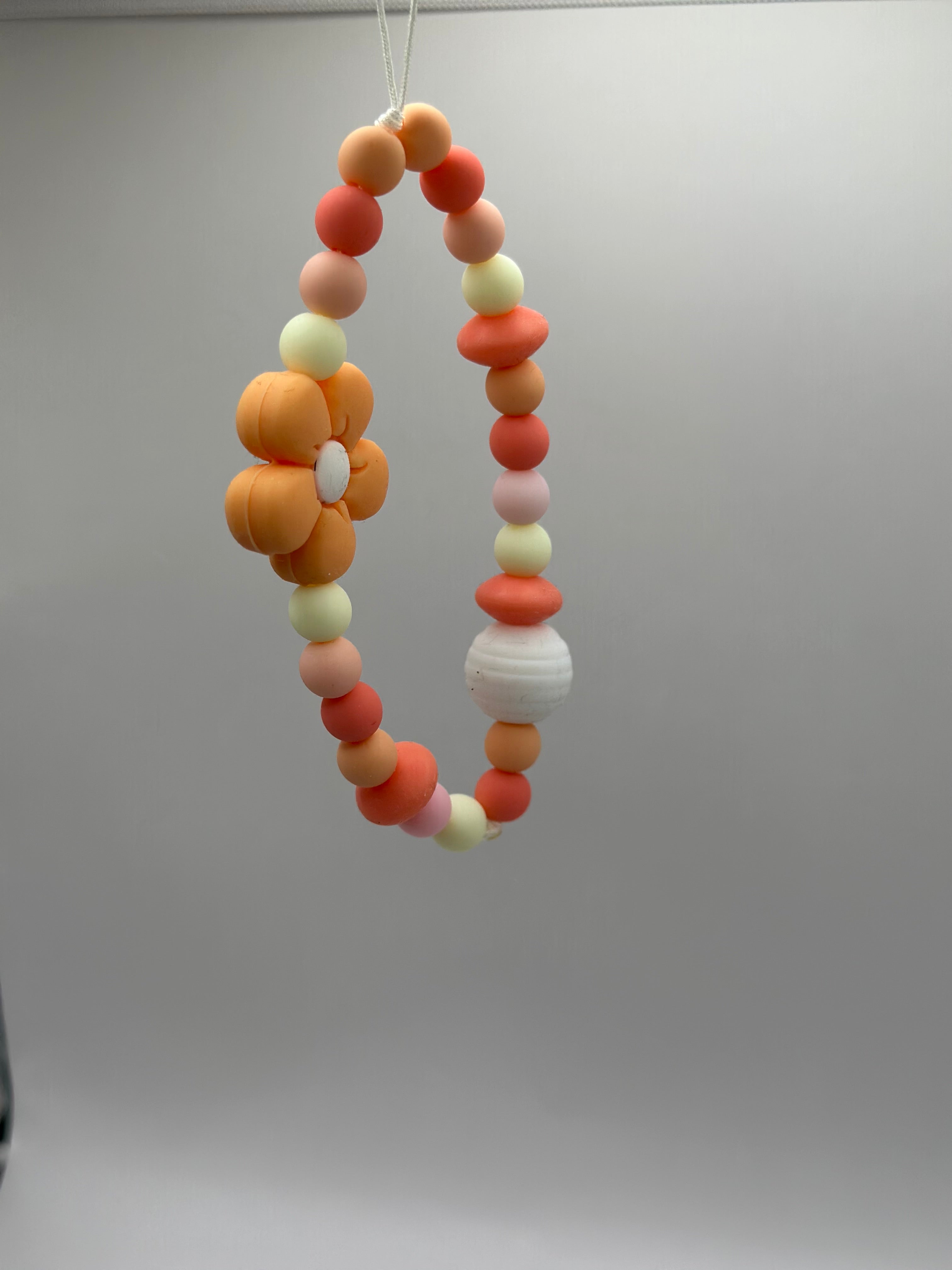 Bijou cordon pêche 18cm perles douces fruitées 