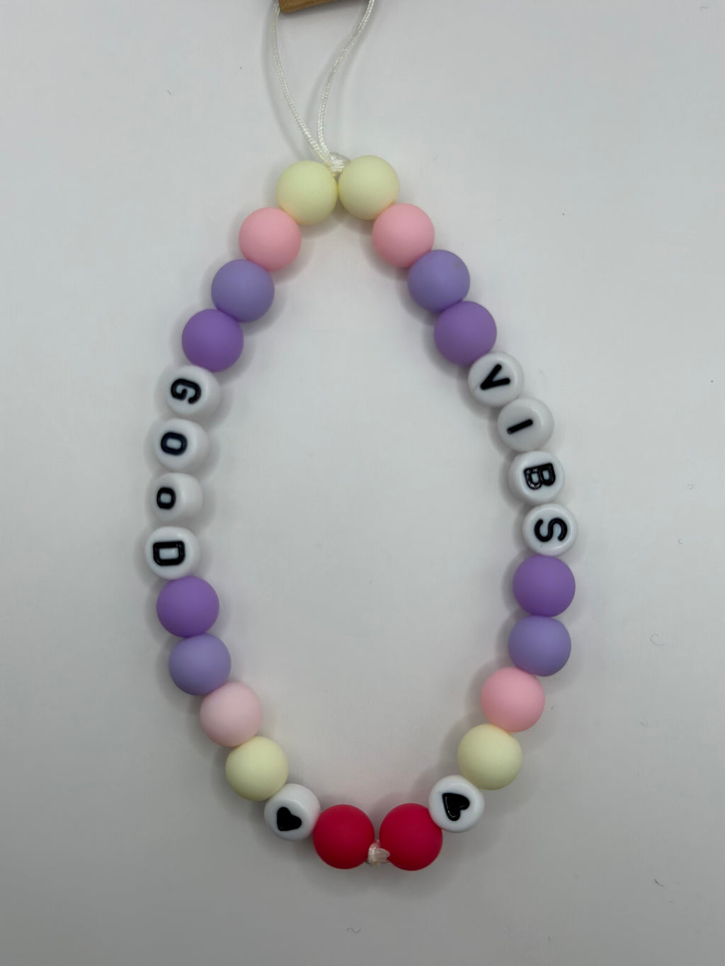  Bijou téléphone positive attitude perles roses joie de vivre I