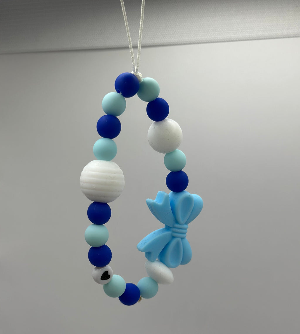 Bijou téléphone nuance bleu 14cm dégradé mer ciel nœud Atelier Aorée 