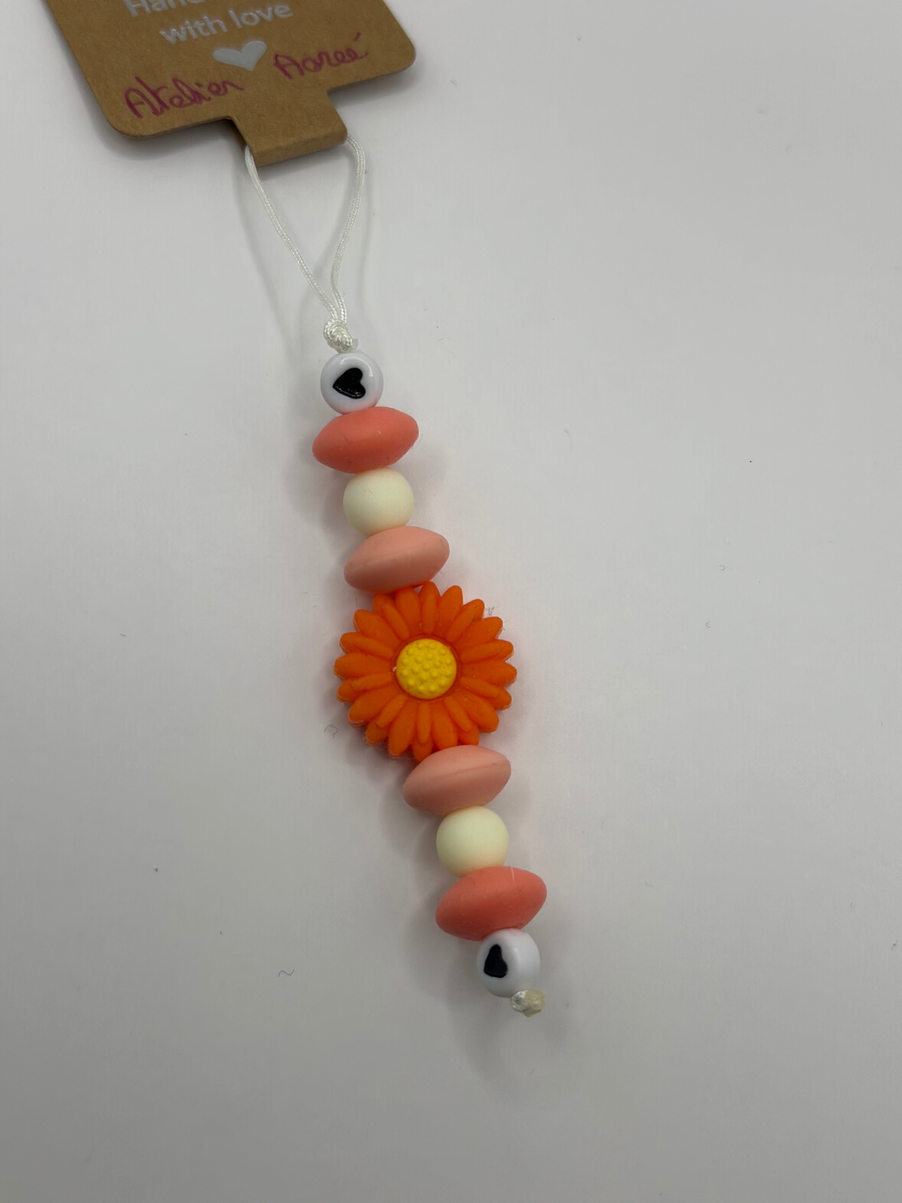 : Bijou téléphone inspiration pêche melba perles ensoleillées