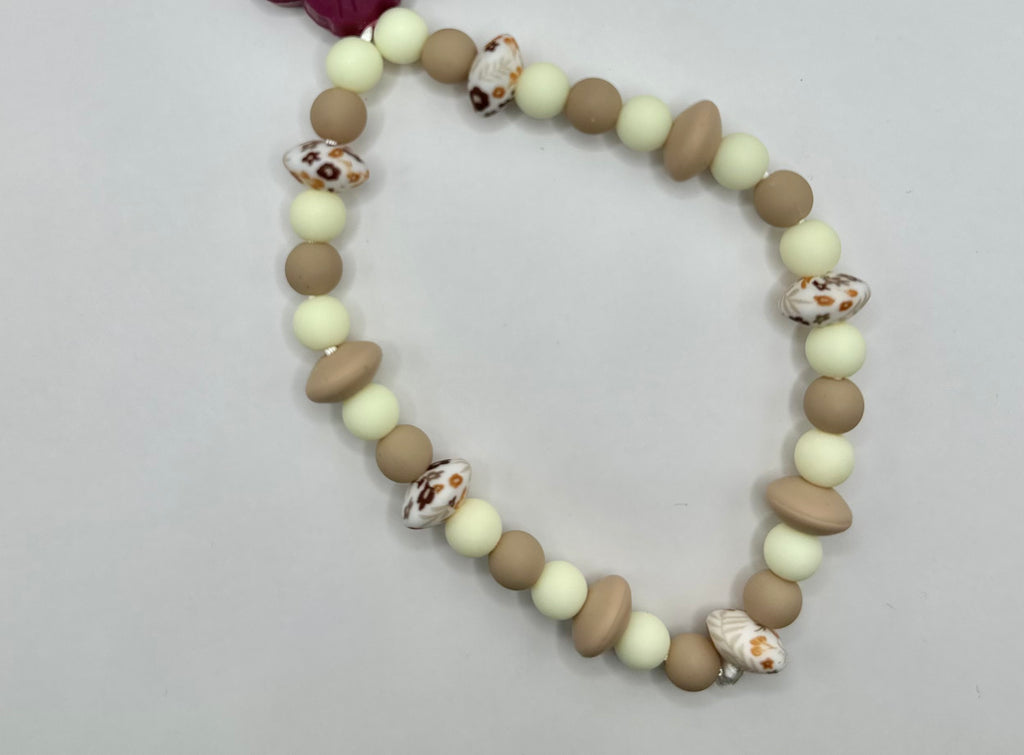  Bijou chaîne poignet fleur délicate mousquetons argentés 