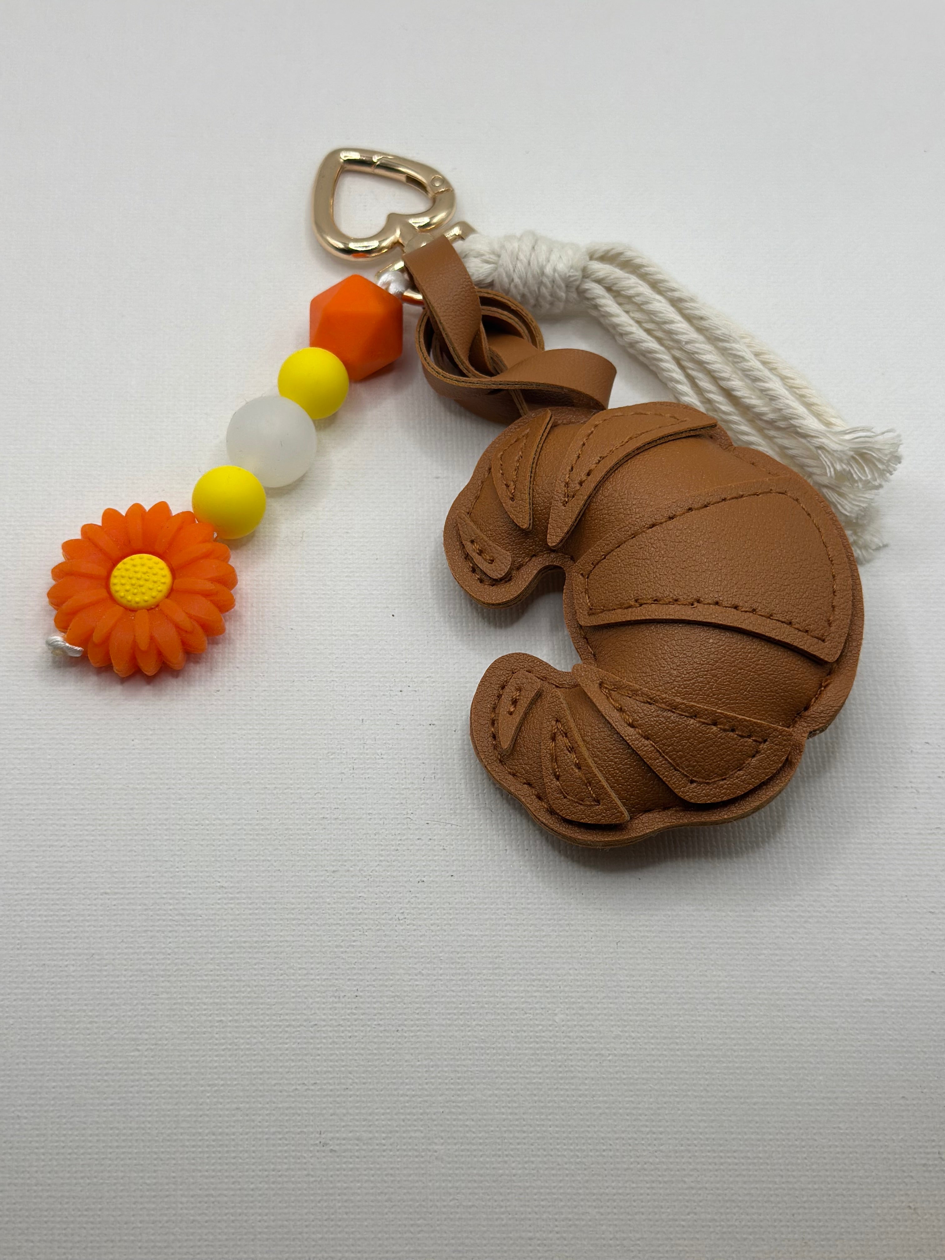 Bijou de Sac Orange et Jaune - Fait Main France | Atelier Aorée