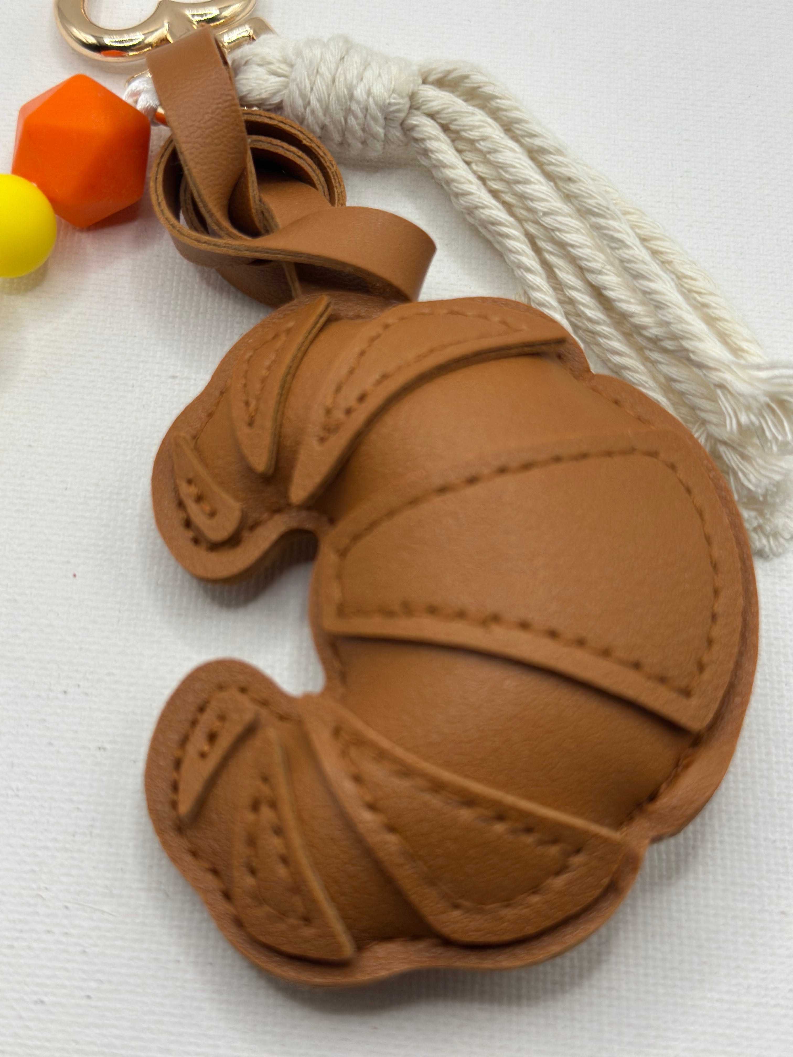 Bijou de Sac Orange et Jaune - Fait Main France | Atelier Aorée