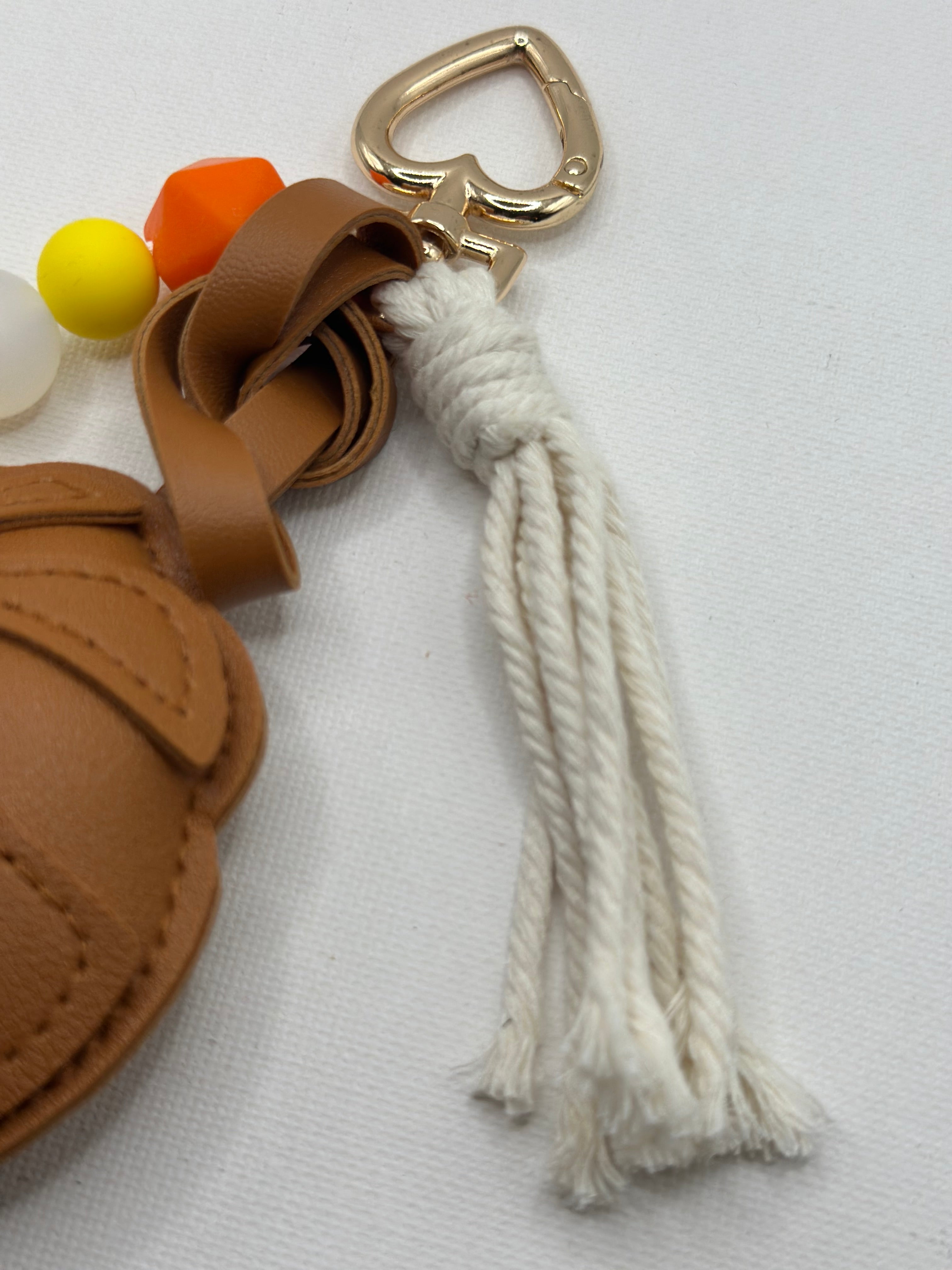 Bijou de Sac Orange et Jaune - Fait Main France | Atelier Aorée