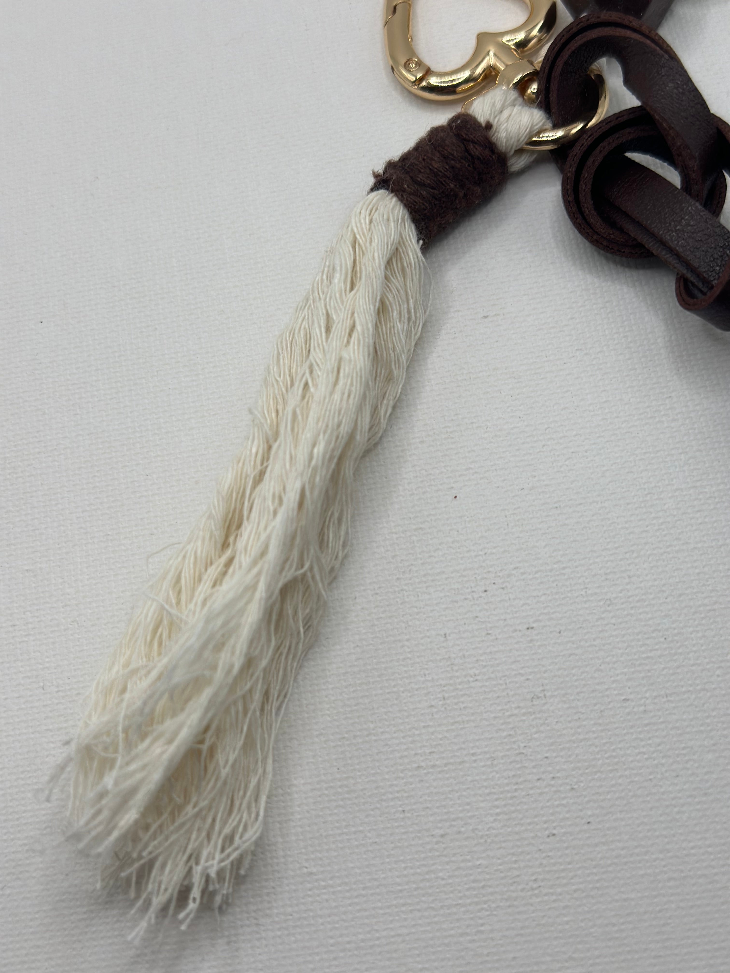 Bijou de Sac Nounours Chocolat et Vert Brillant - Fait Main France | Atelier Aorée