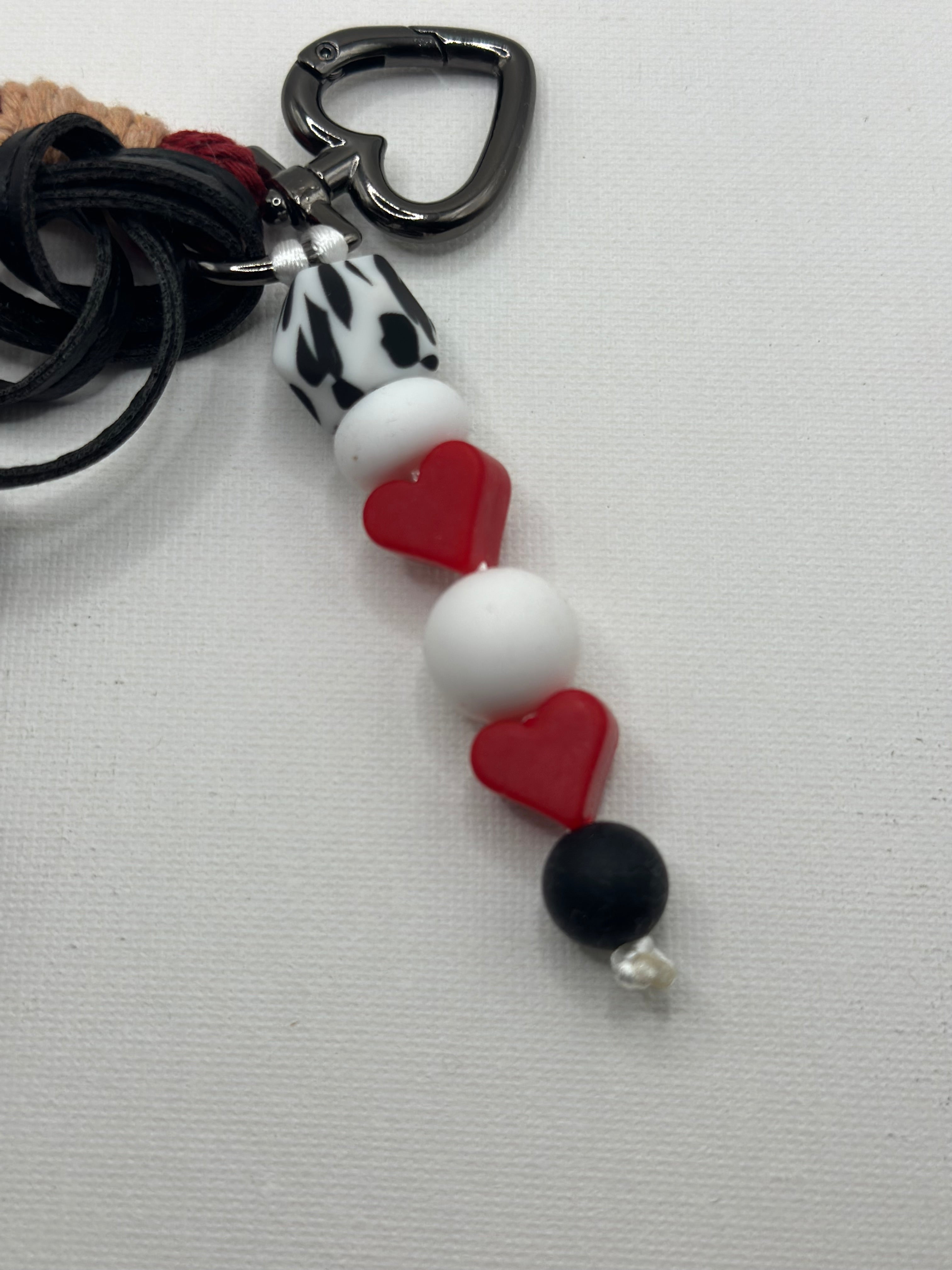 Bijou de Sac Chat Noir & Bordeaux - Fait Main France | Atelier Aorée