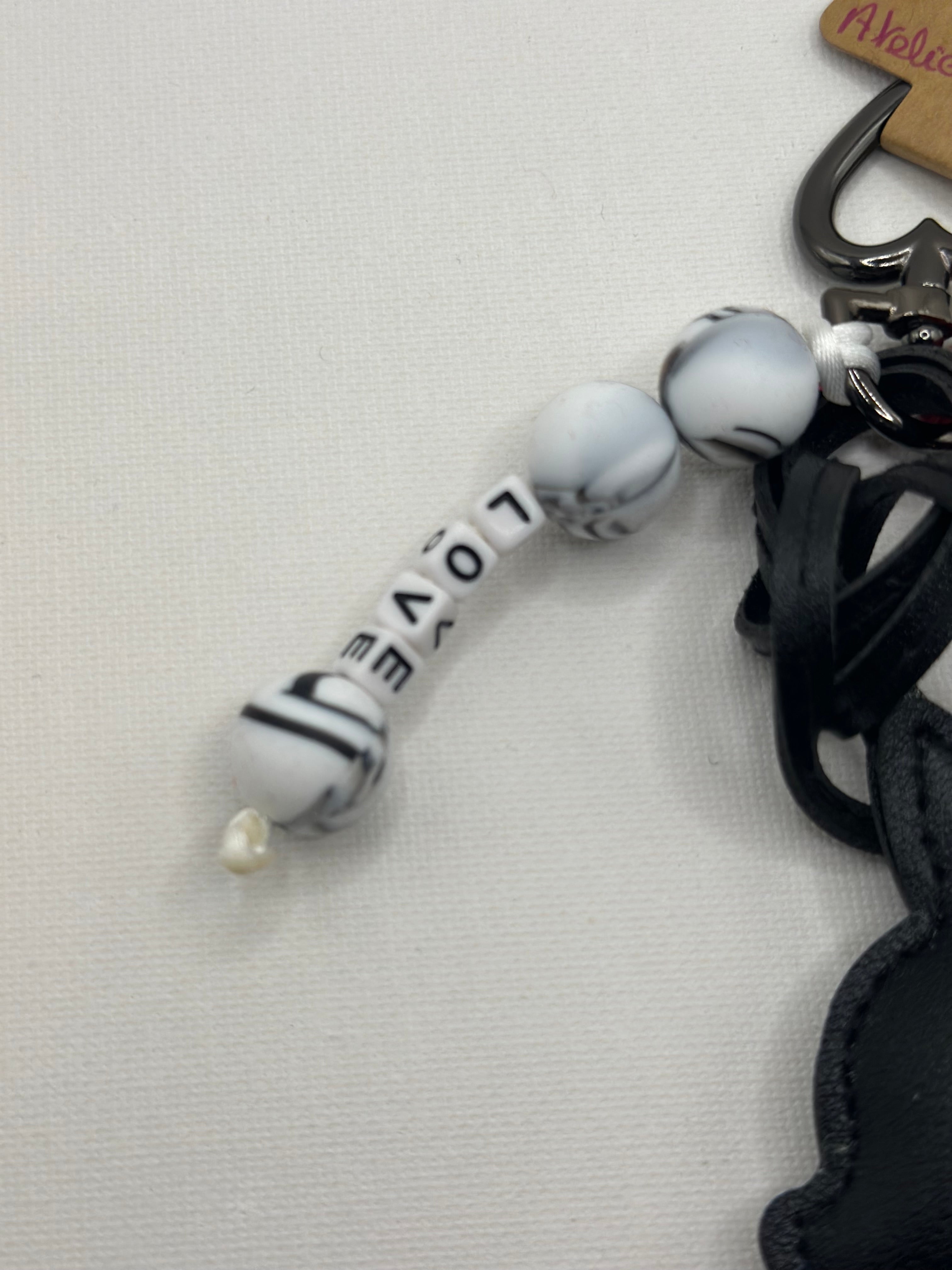 Bijou de Sac  bouldogue Francais  Noir Bordeaux - Fait Main France | Atelier Aorée