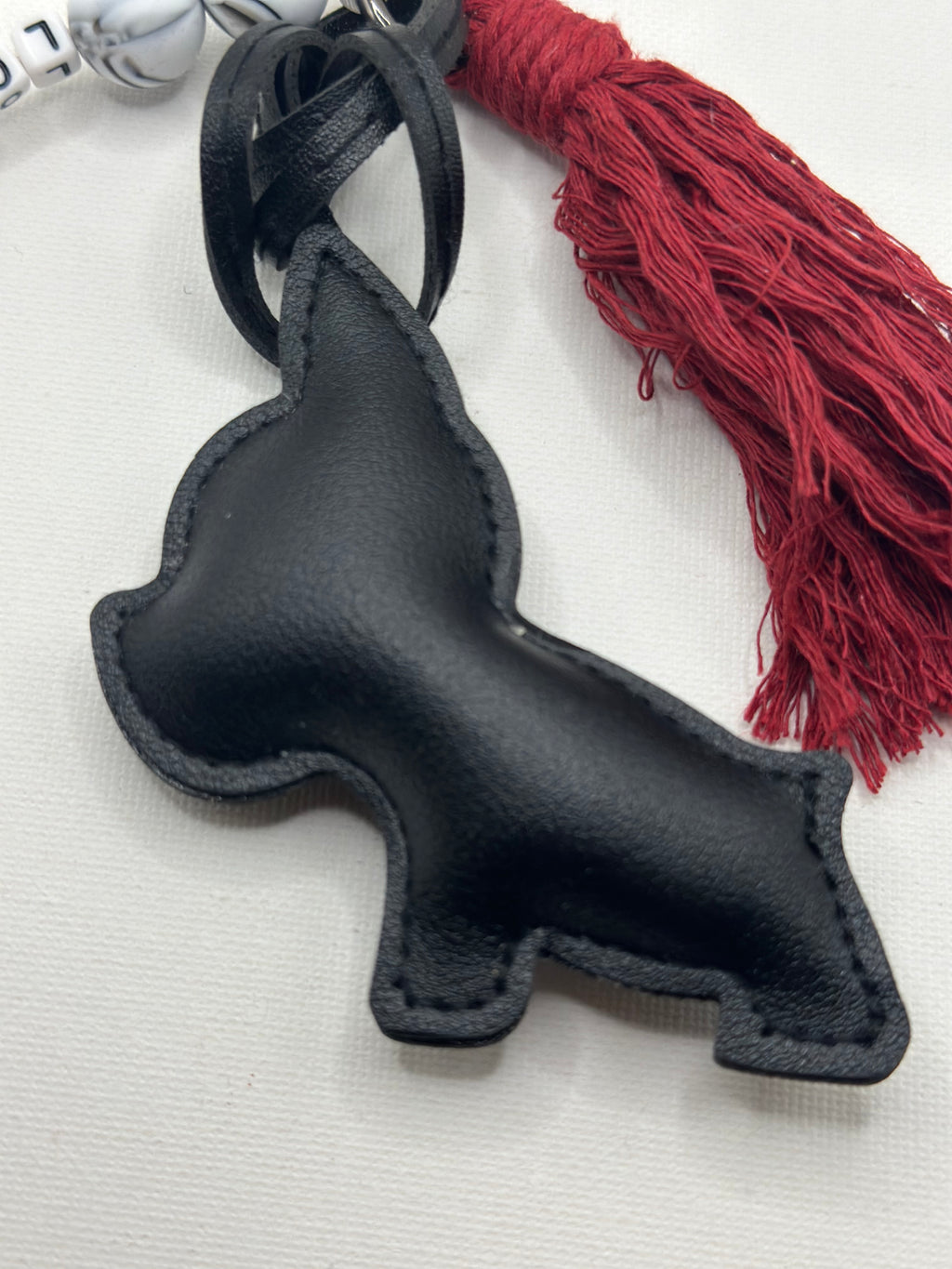 Bijou de Sac  bouldogue Francais  Noir Bordeaux - Fait Main France | Atelier Aorée