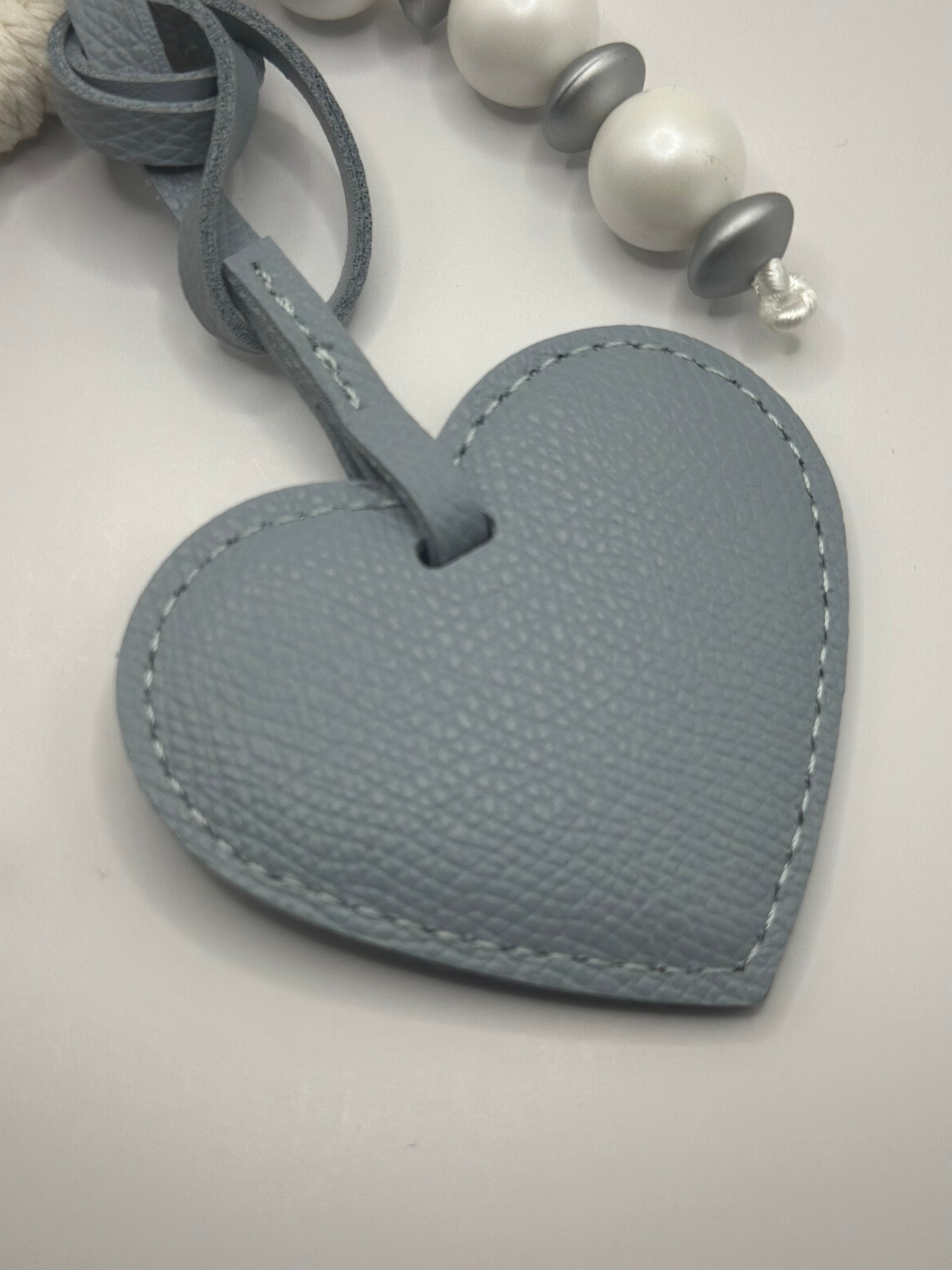 Bijou de Sac Cœur Bleu - Fait Main France | Atelier Aorée