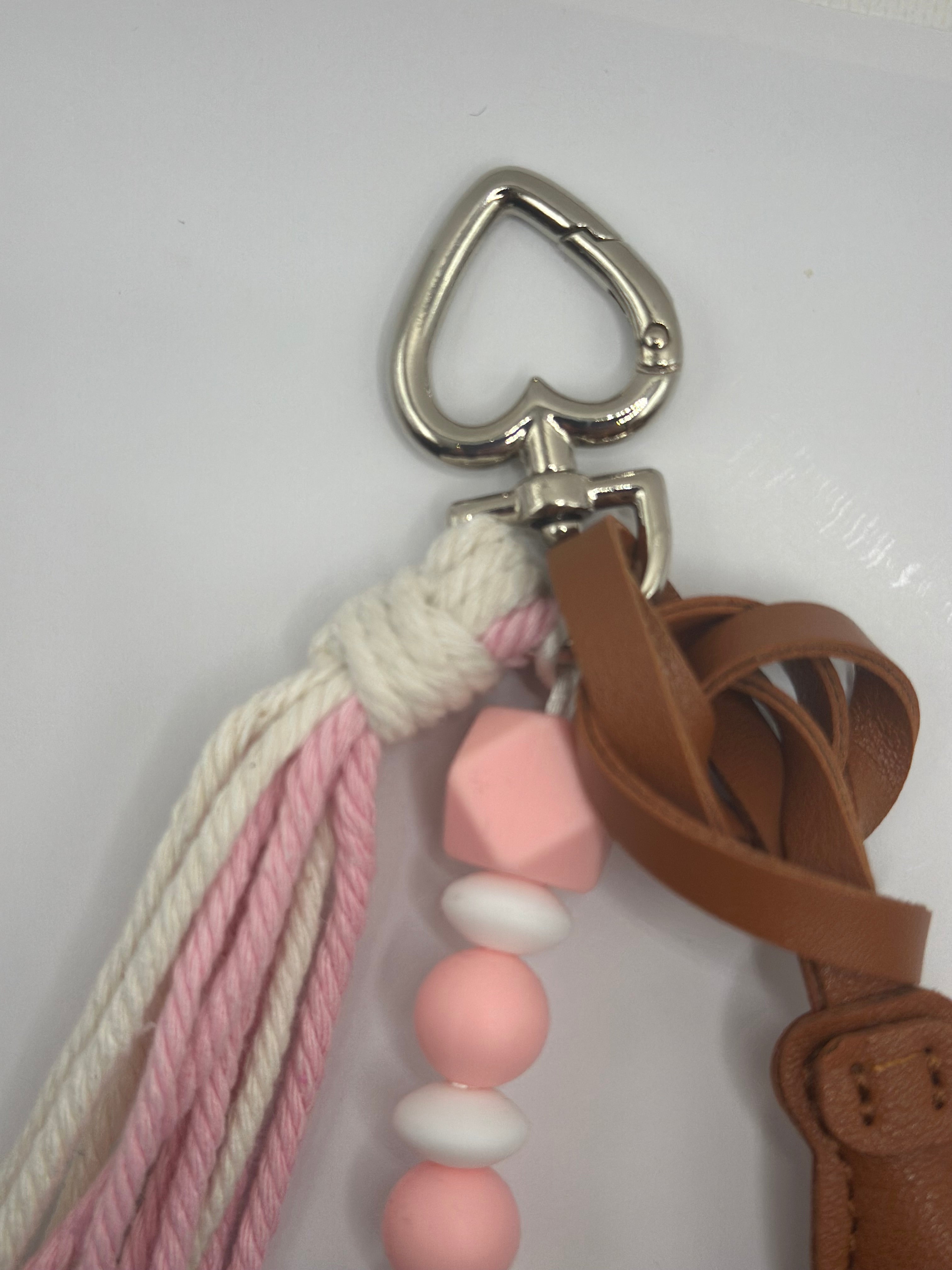 Bijou de Sac Nounours Brun & Rose - Fait Main France | Atelier Aorée