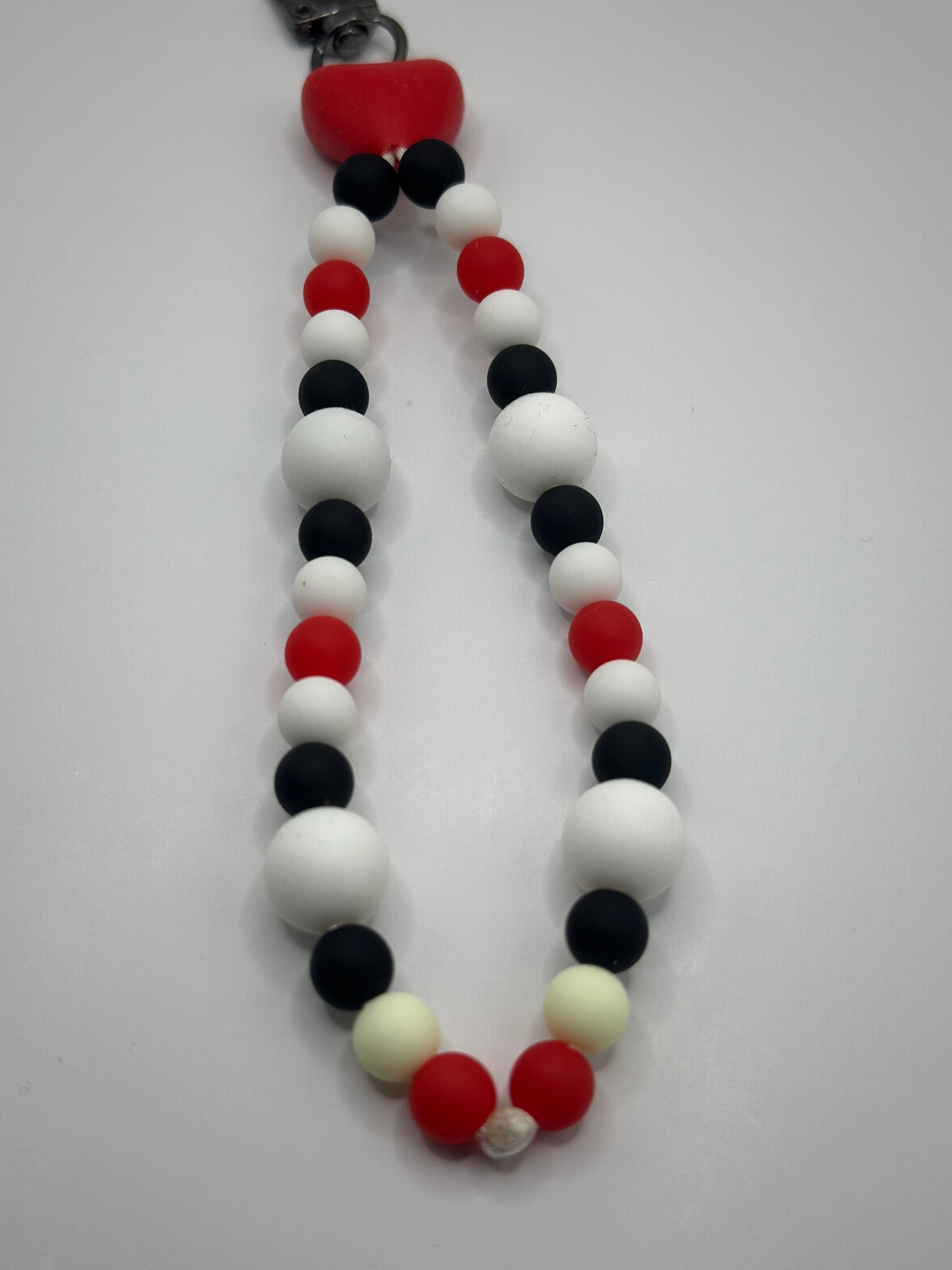 Chaine de Téléphone Cœur Rouge - Fait Main France | Atelier Aorée