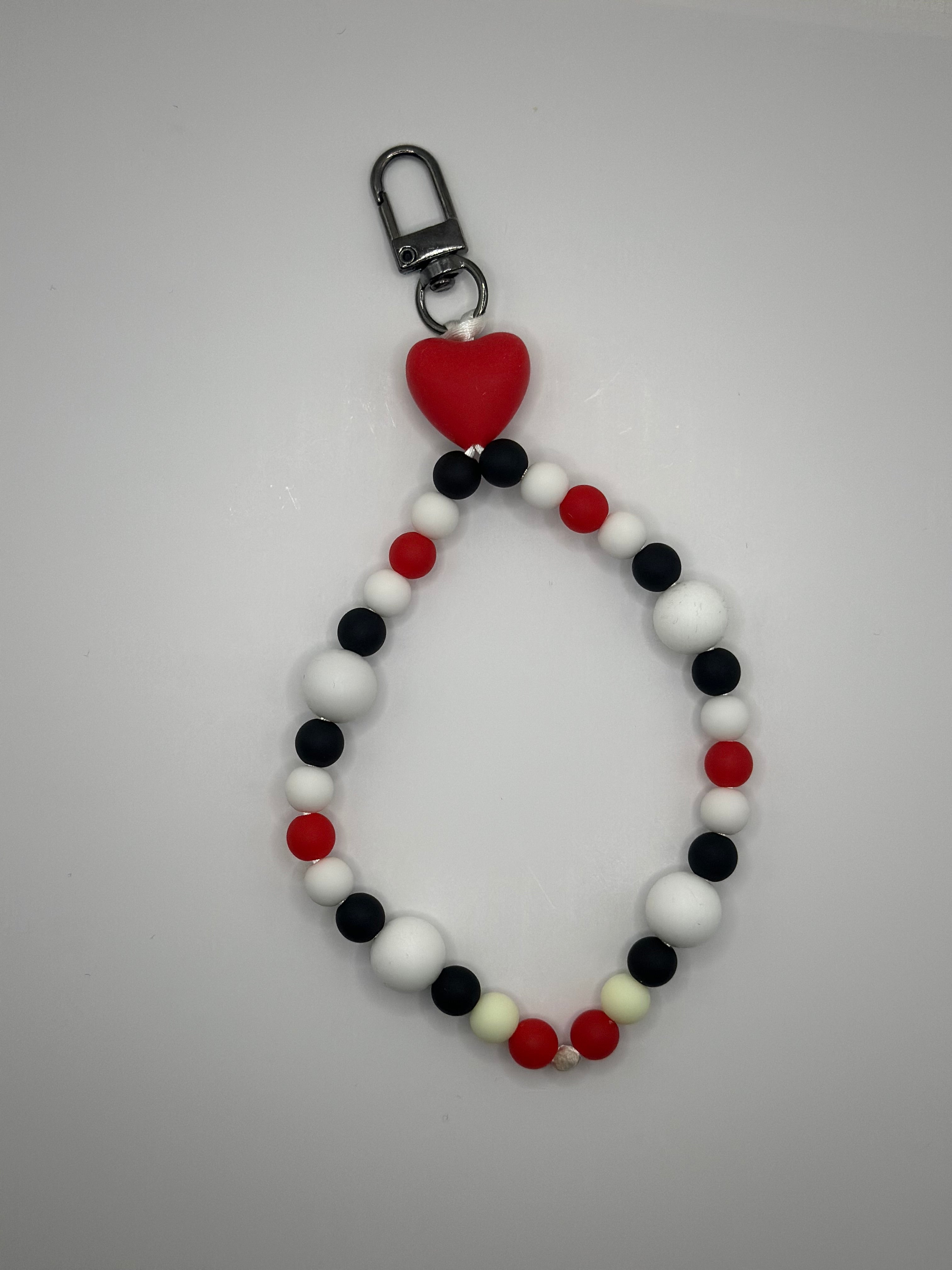 Chaine de Téléphone Cœur Rouge - Fait Main France | Atelier Aorée