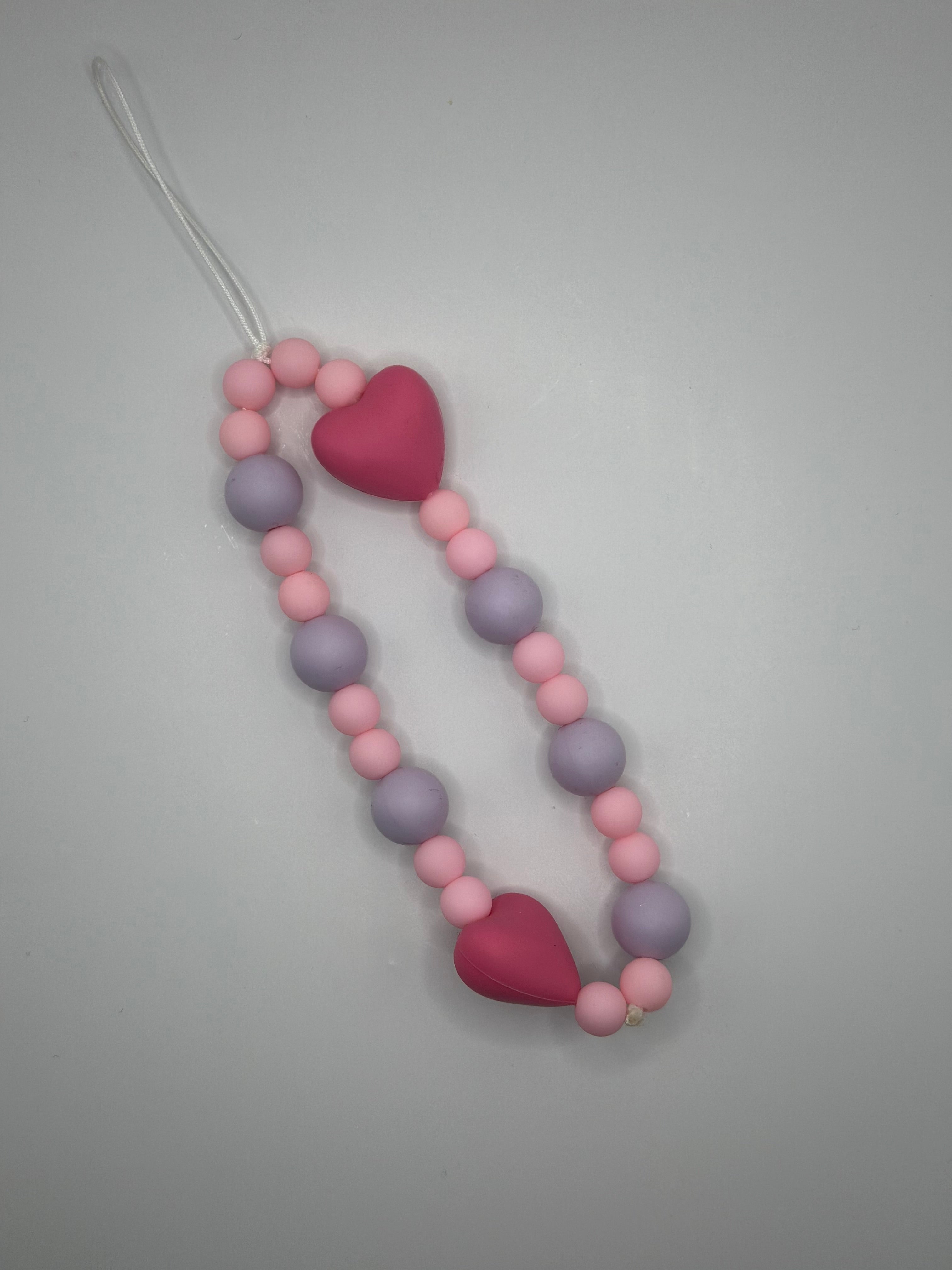 Cordon de Téléphone Cœurs Roses - Fait Main France | Atelier Aorée