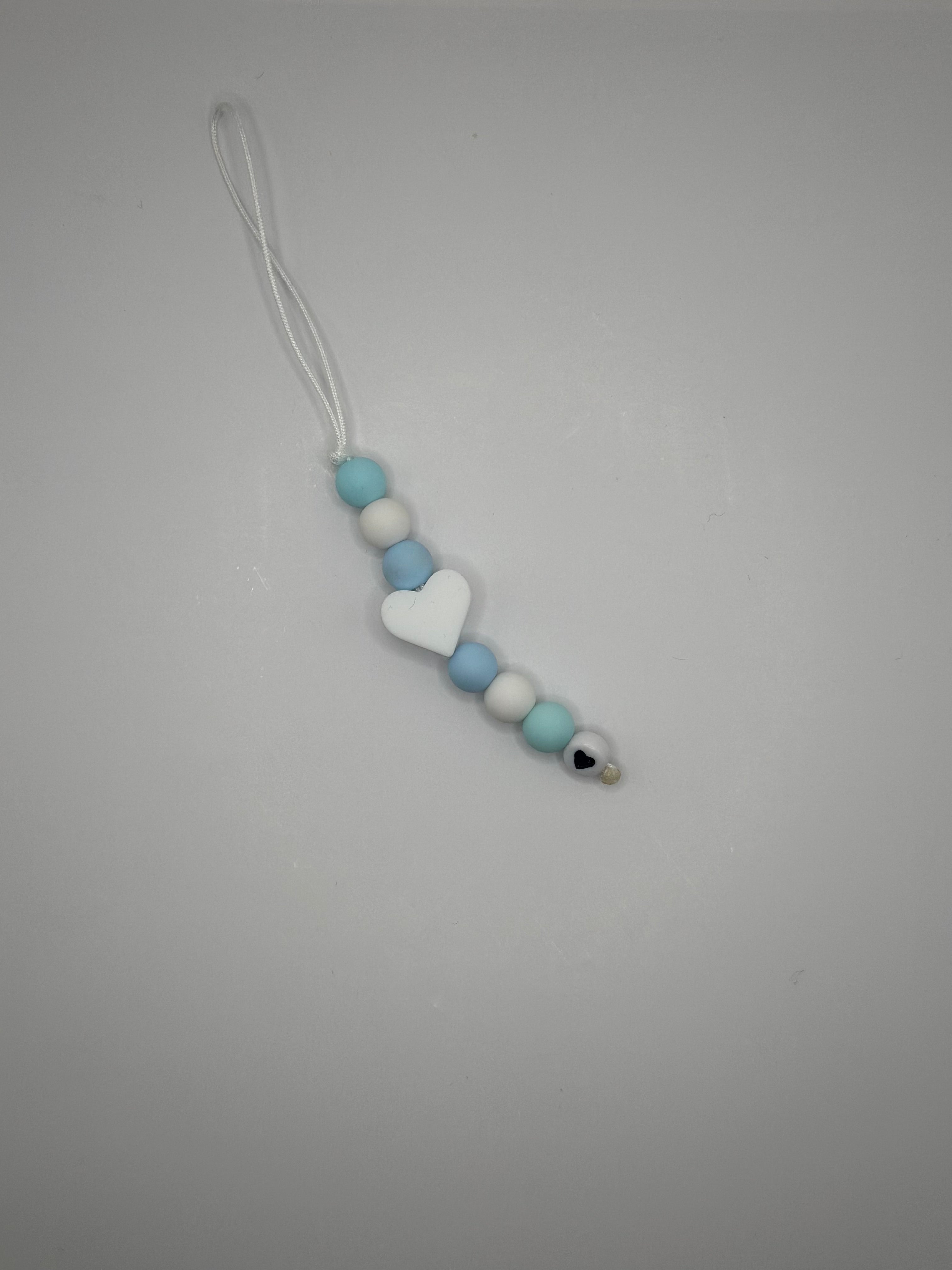 Cordon de Téléphone Cœur Blanc - Fait Main France | Atelier Aorée