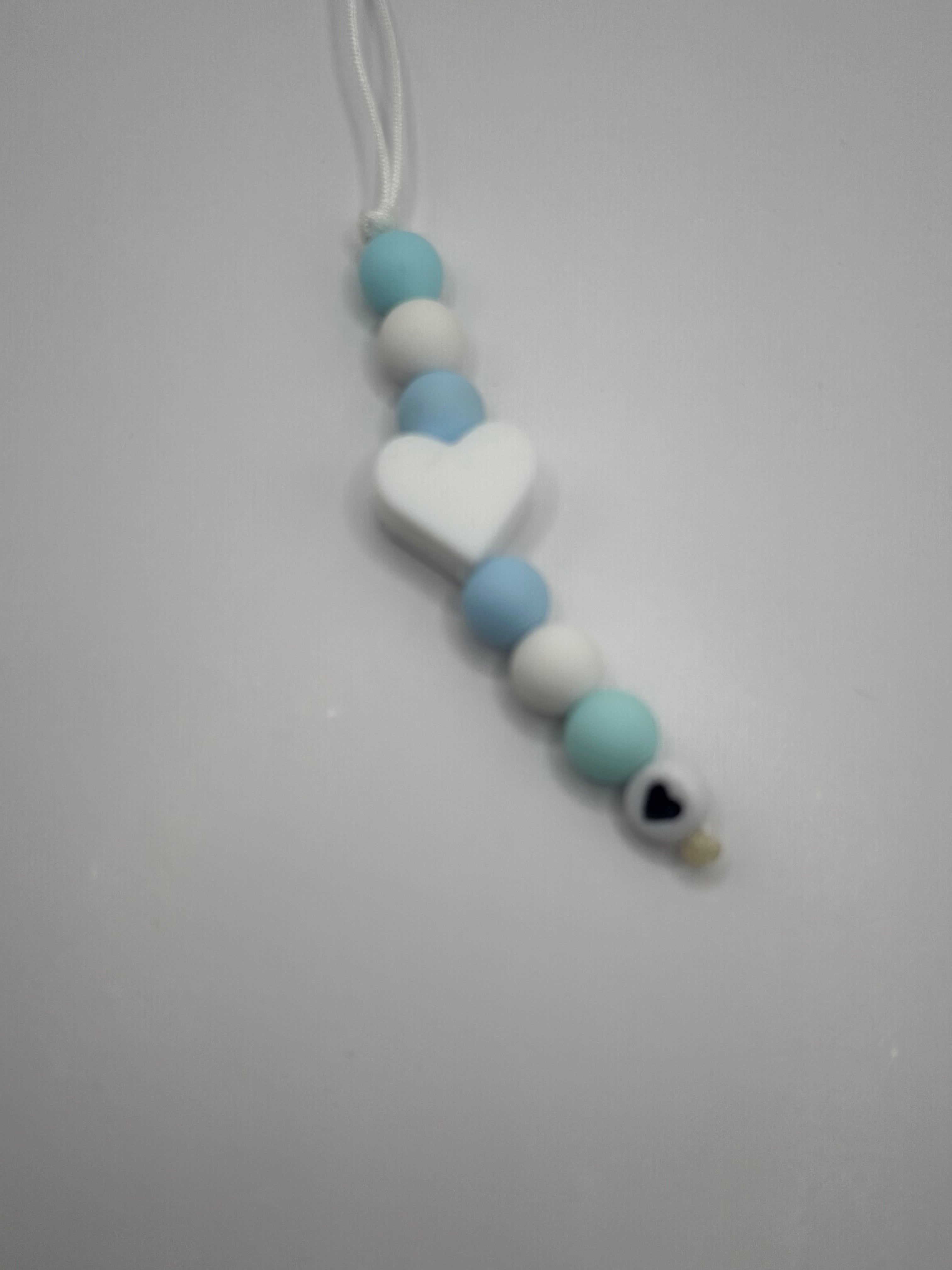 Cordon de Téléphone Cœur Blanc - Fait Main France | Atelier Aorée