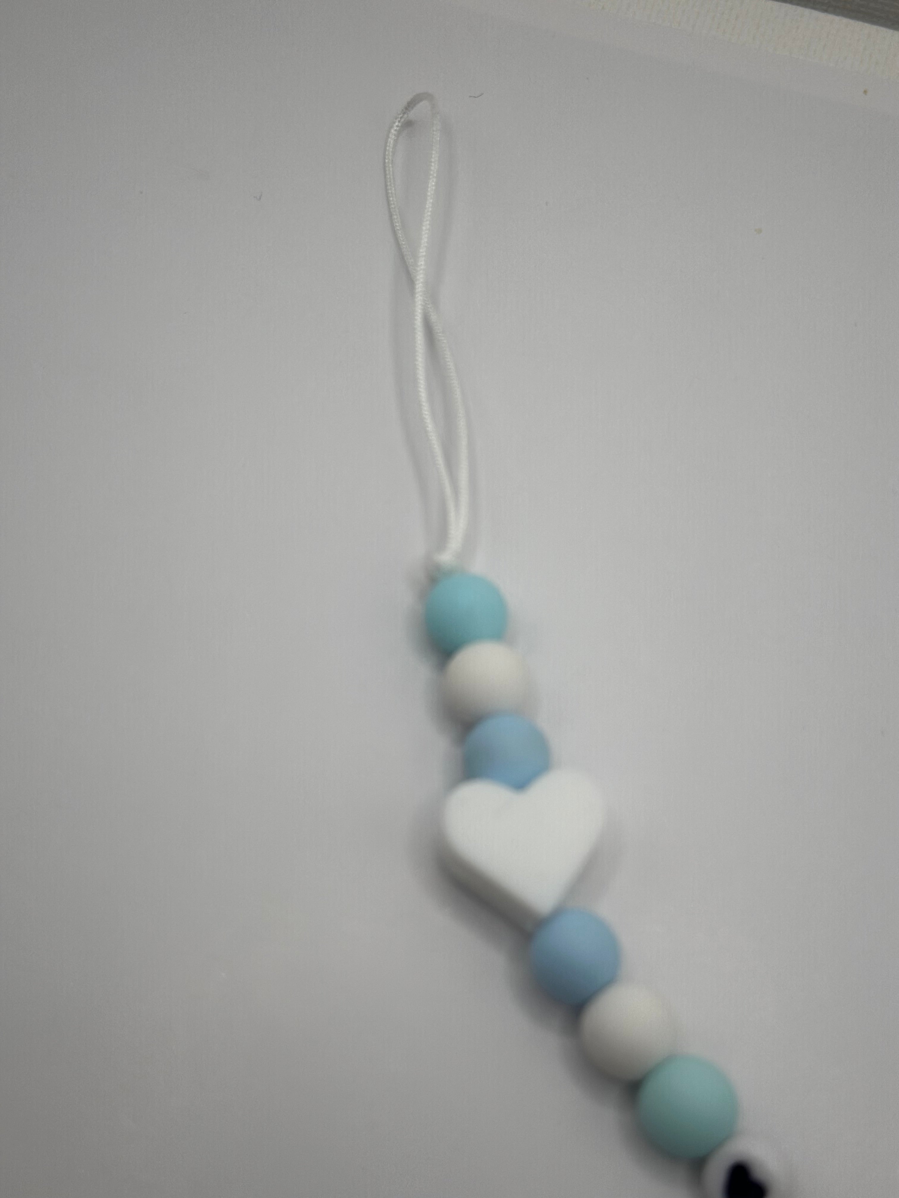 Cordon de Téléphone Cœur Blanc - Fait Main France | Atelier Aorée