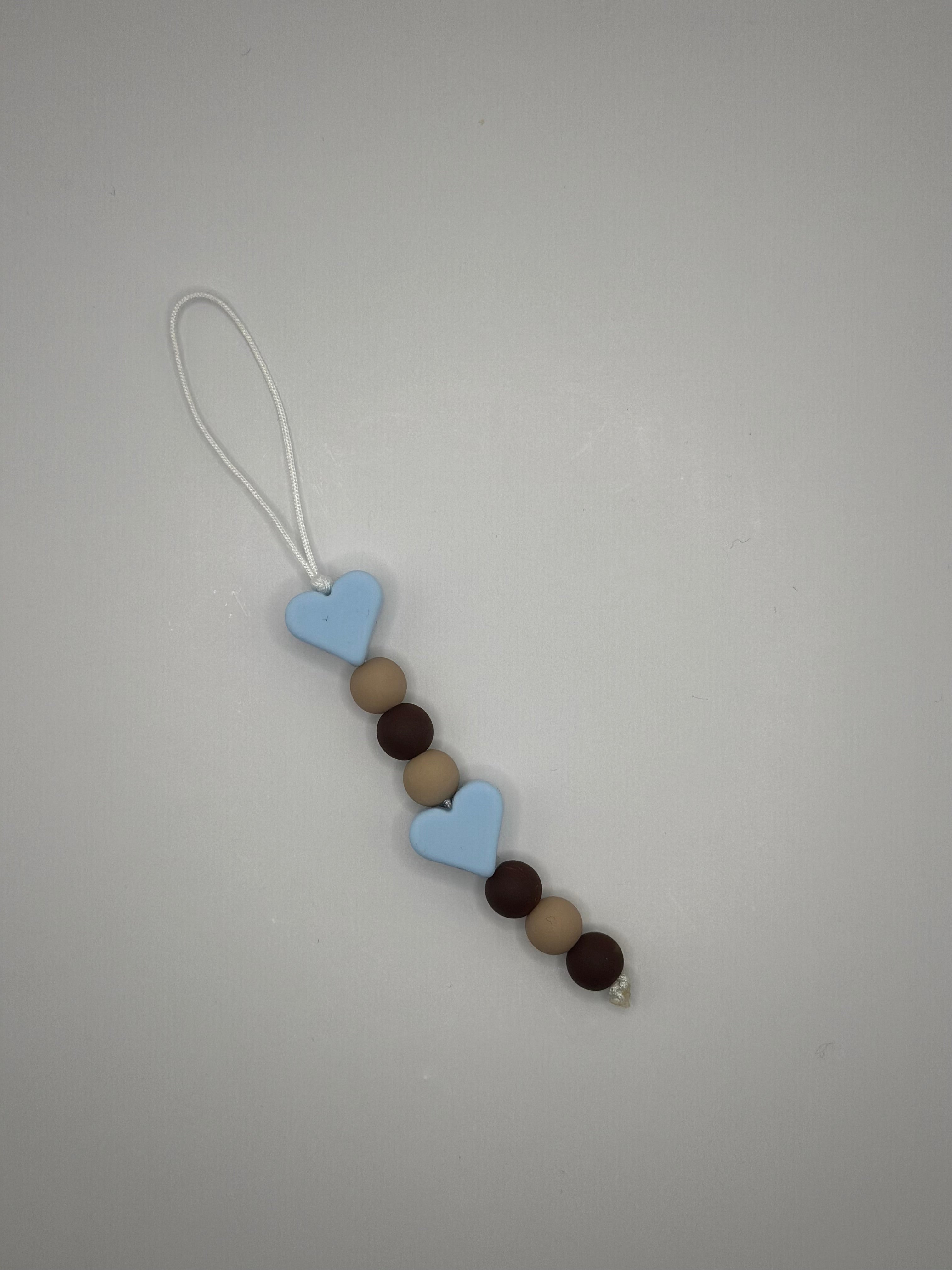 Cordon de Téléphone Cœur Bleu - Fait Main France | Atelier Aorée