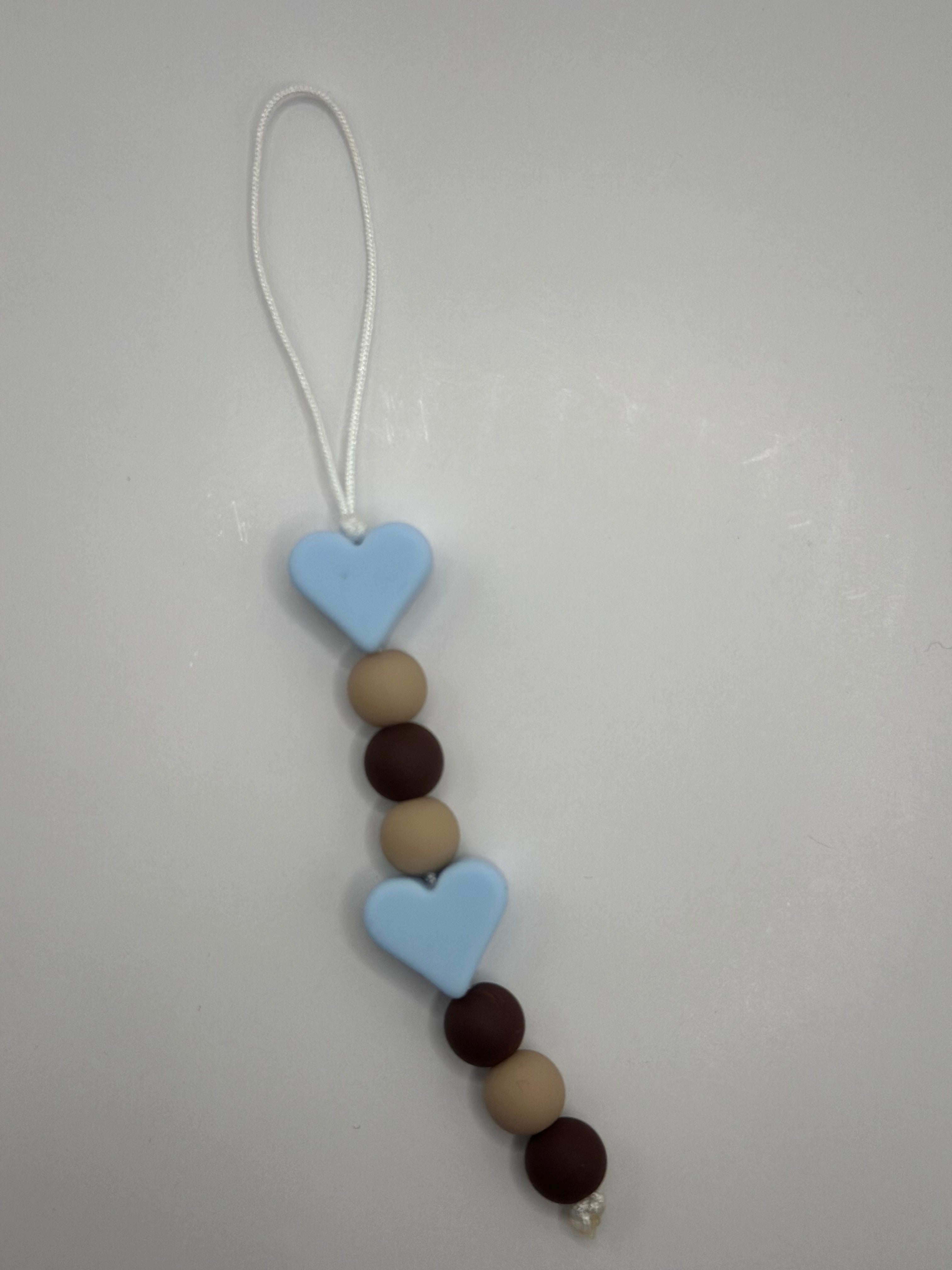 Cordon de Téléphone Cœur Bleu - Fait Main France | Atelier Aorée