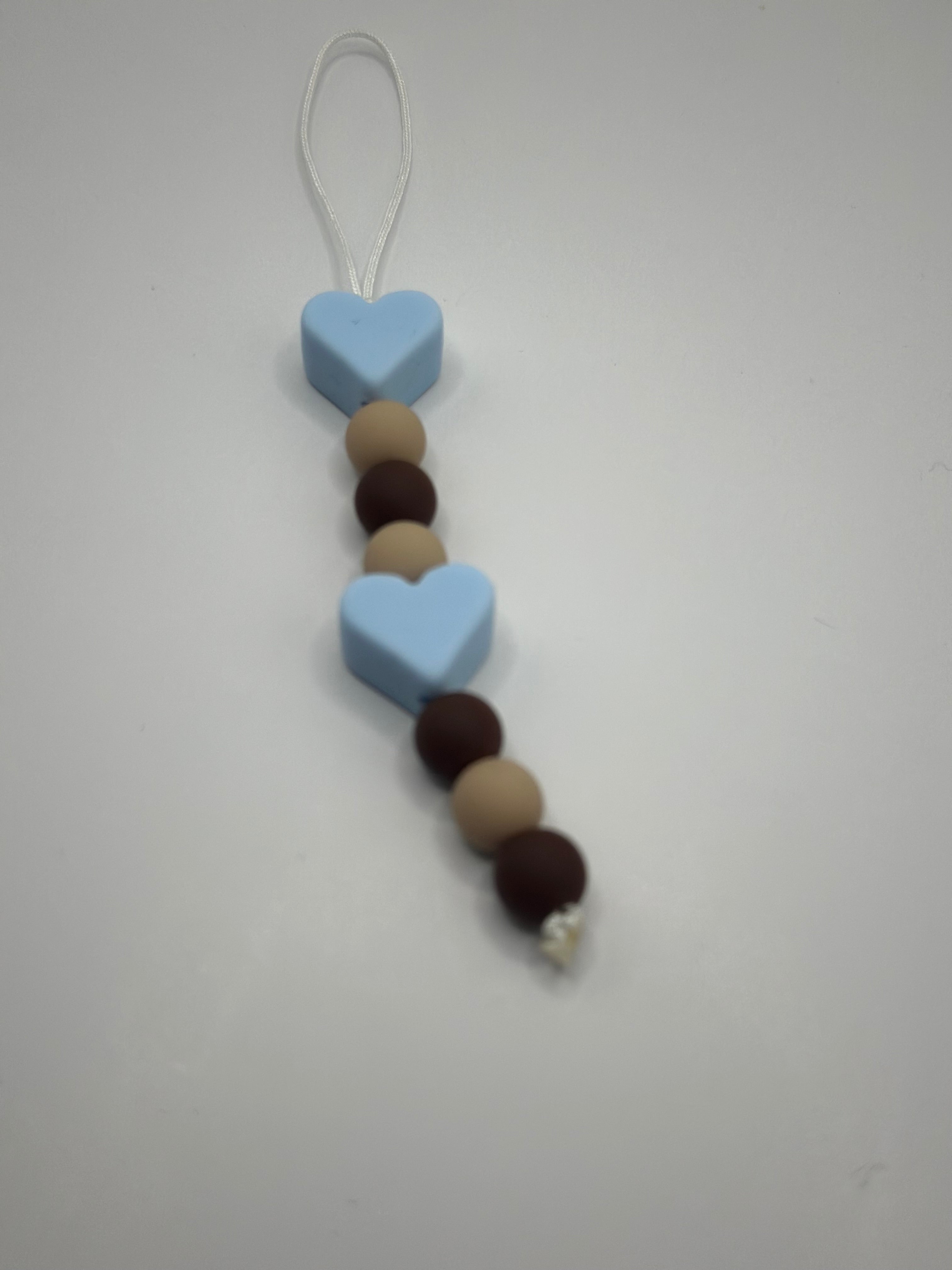 Cordon de Téléphone Cœur Bleu - Fait Main France | Atelier Aorée