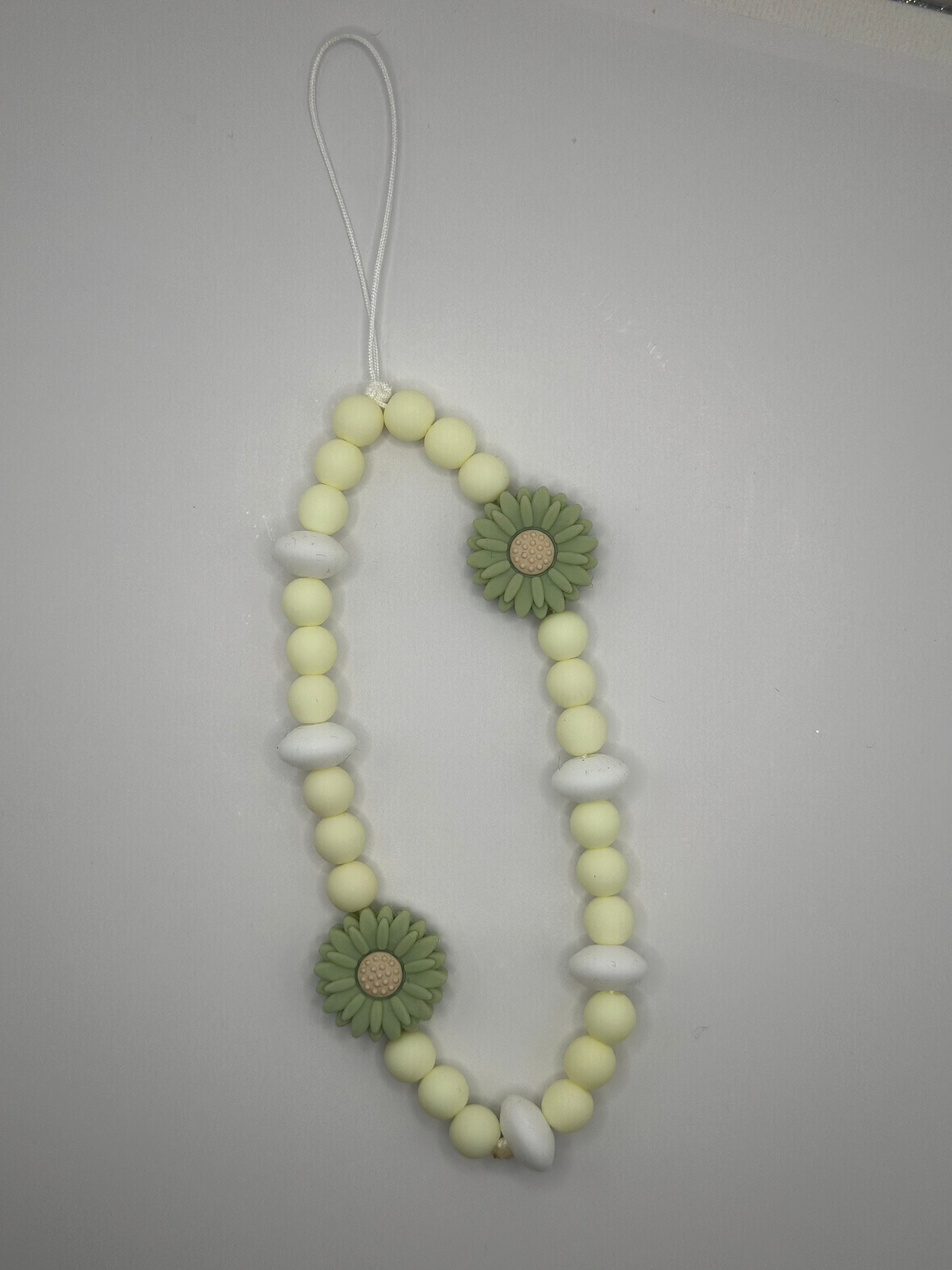 Cordon de Téléphone Marguerite Pistache - Fait Main France | Atelier Aorée