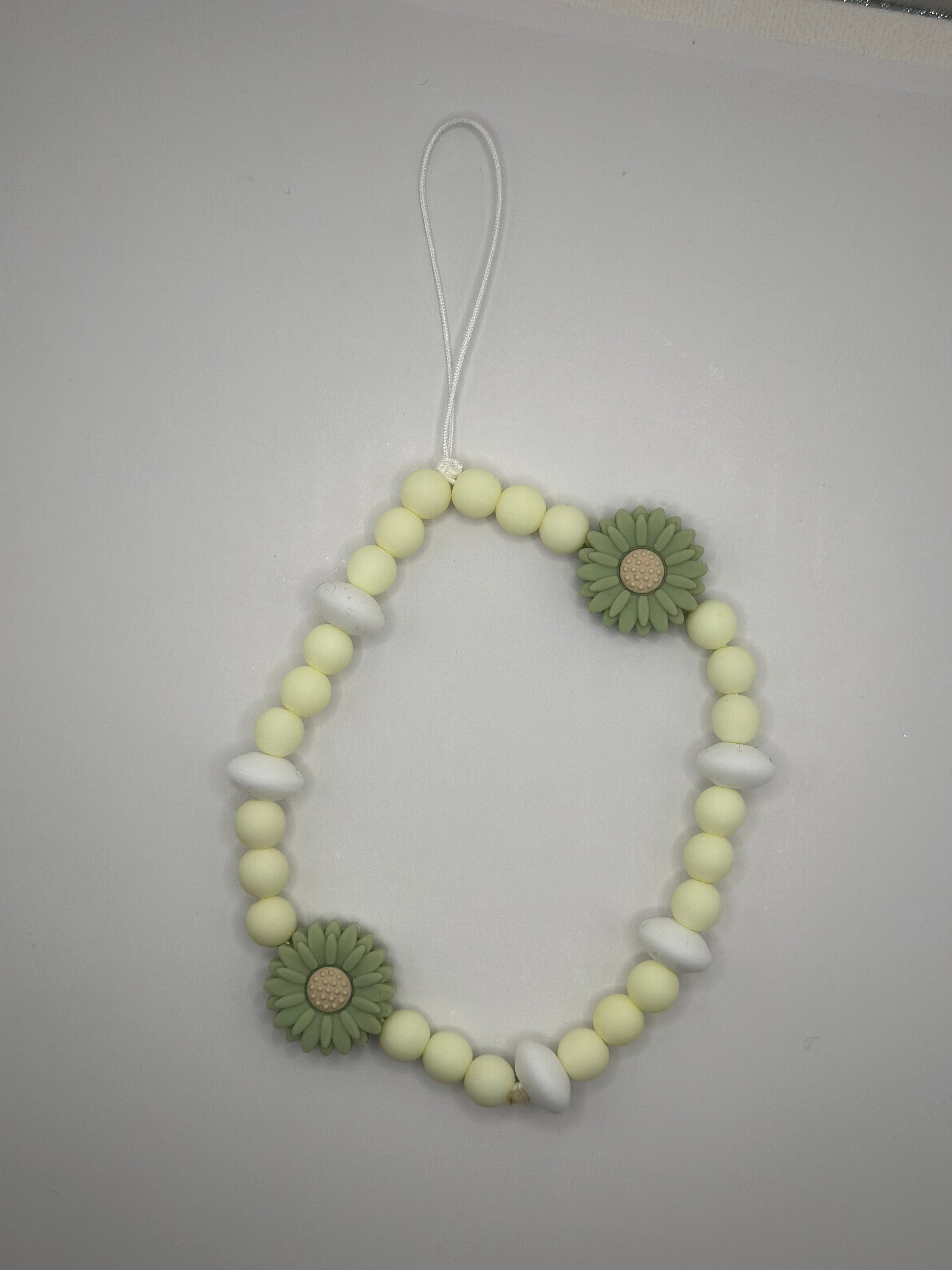 Cordon de Téléphone Marguerite Pistache - Fait Main France | Atelier Aorée