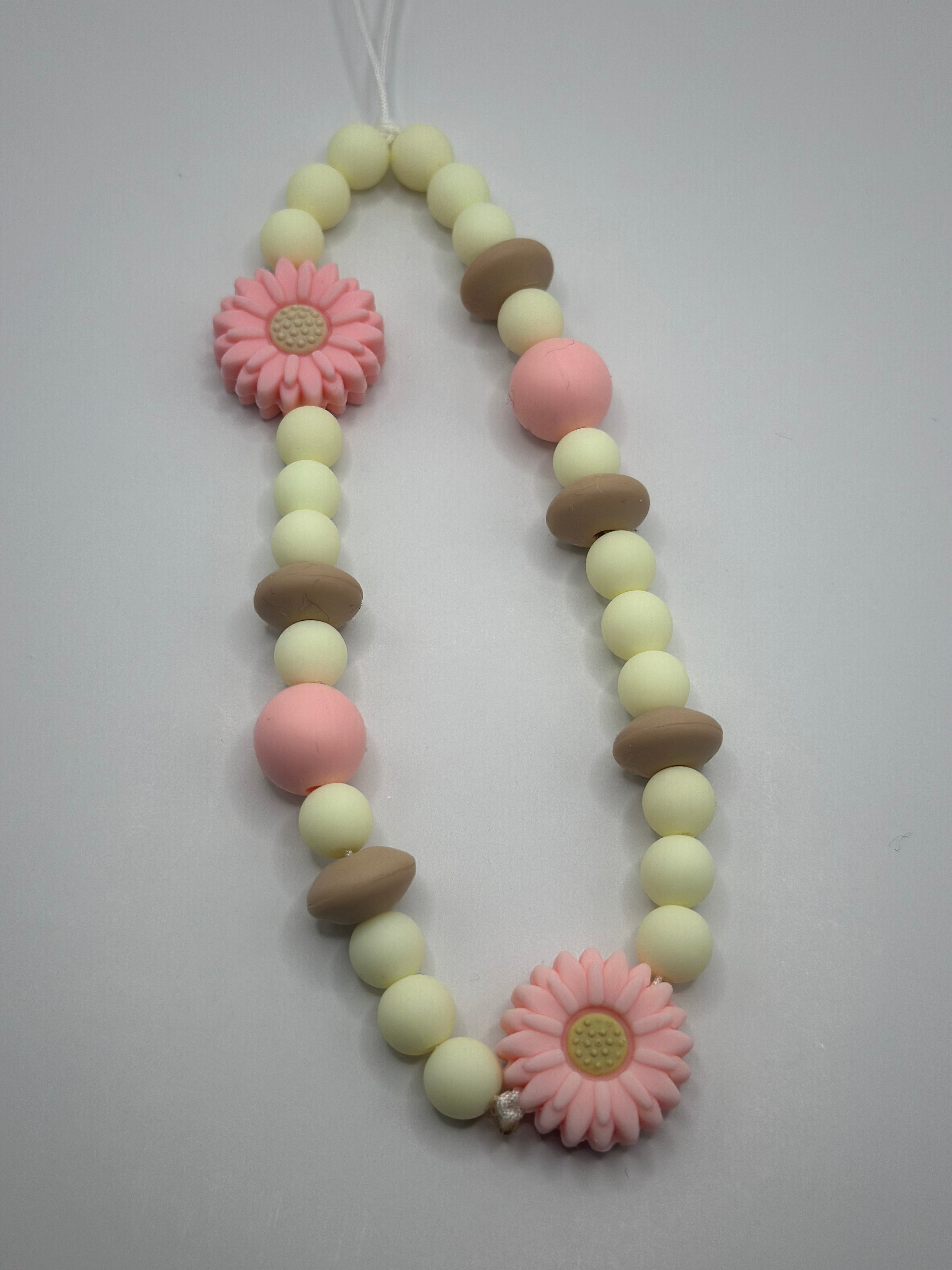 Cordon de Téléphone Marguerite Rose - Fait Main France | Atelier Aorée