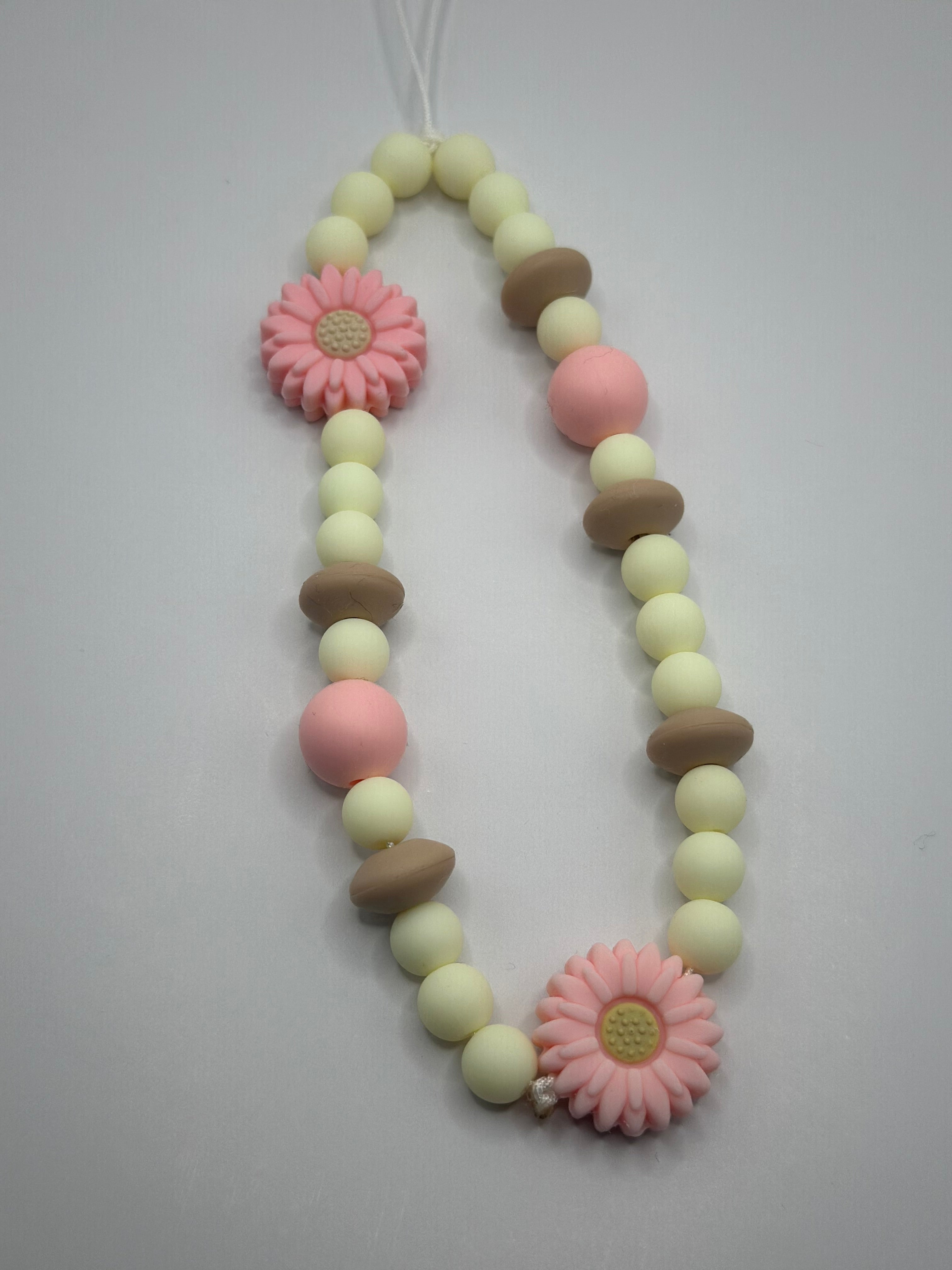 Cordon de Téléphone Marguerite Rose - Fait Main France | Atelier Aorée