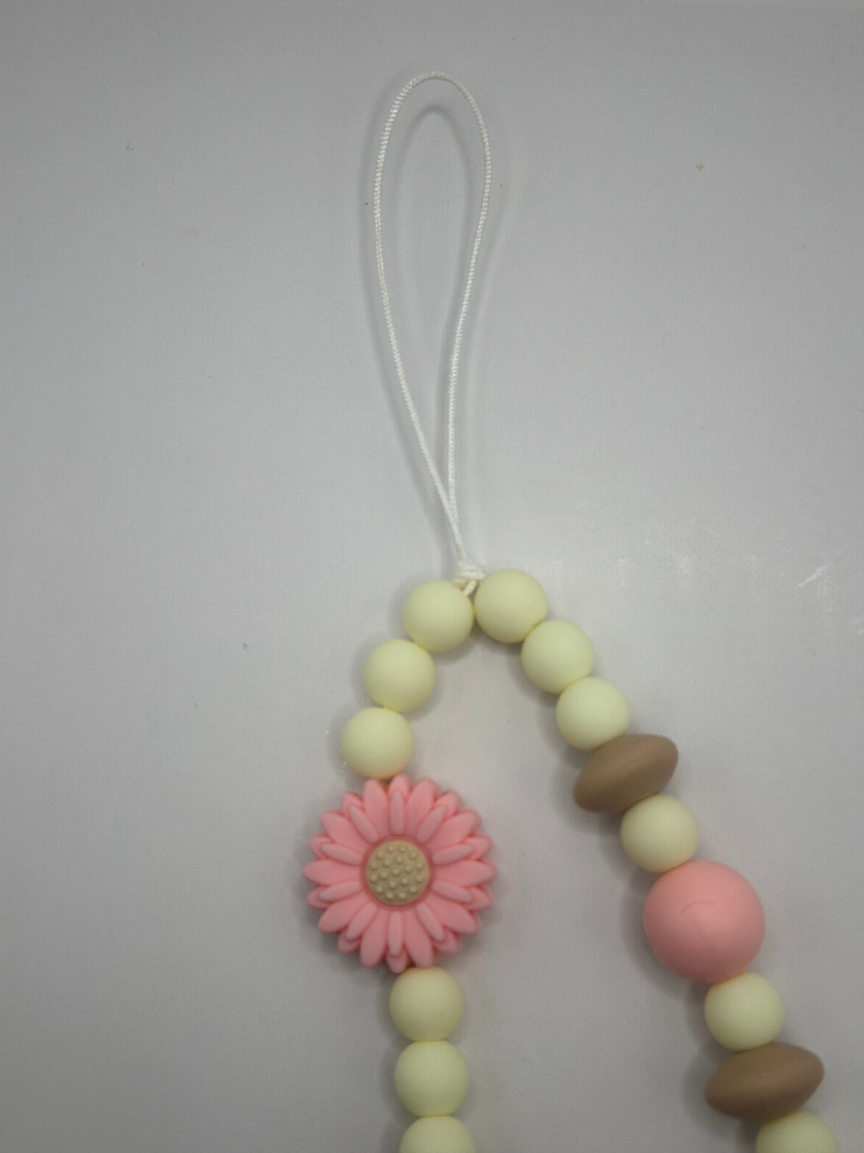 Cordon de Téléphone Marguerite Rose - Fait Main France | Atelier Aorée