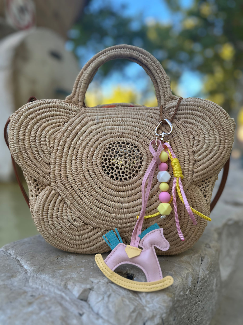 Le Grigri cheval Jaune & Rose - Atelier Aorée