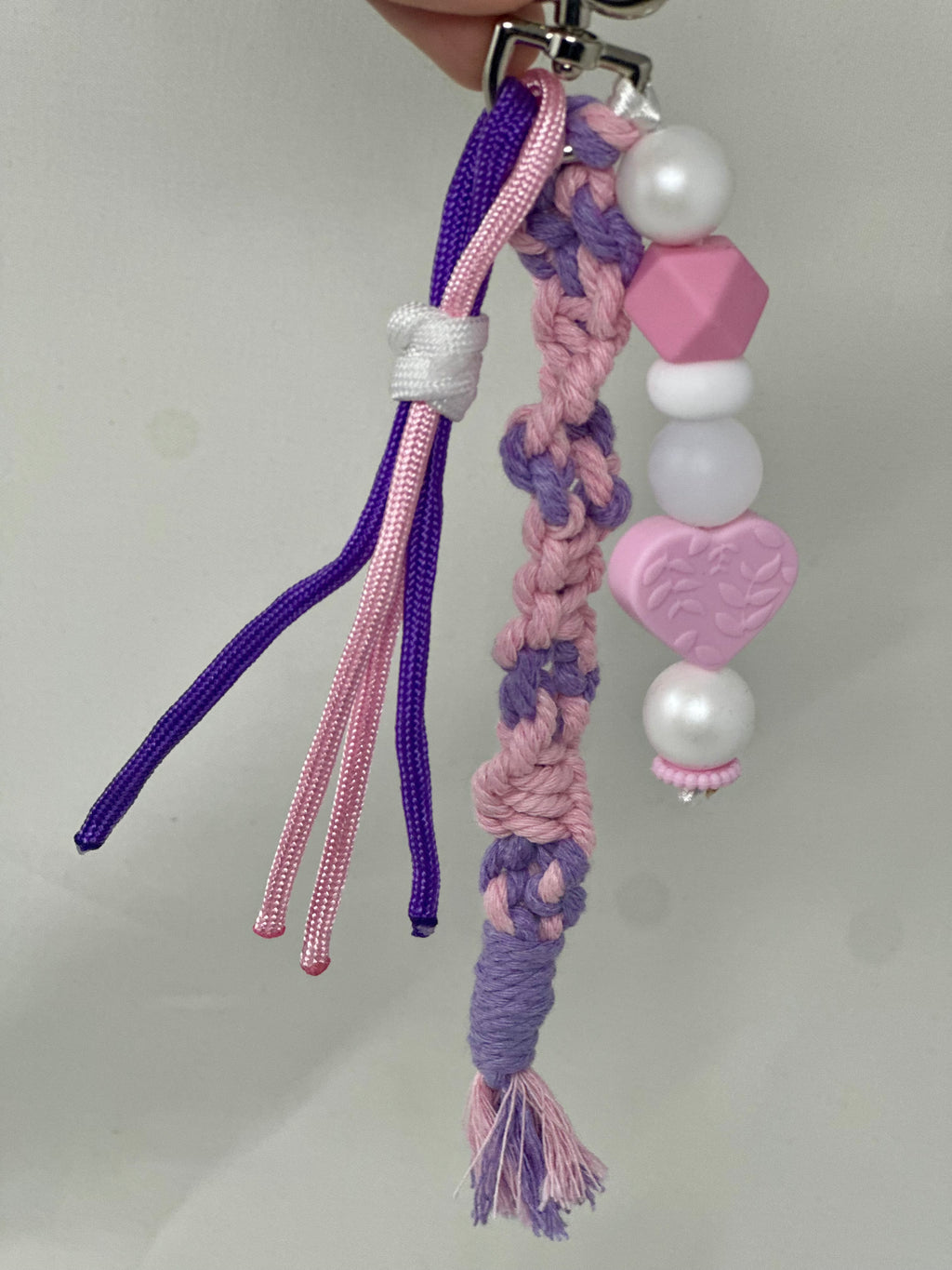 Le Grigri coeur rose & violet - Atelier Aorée