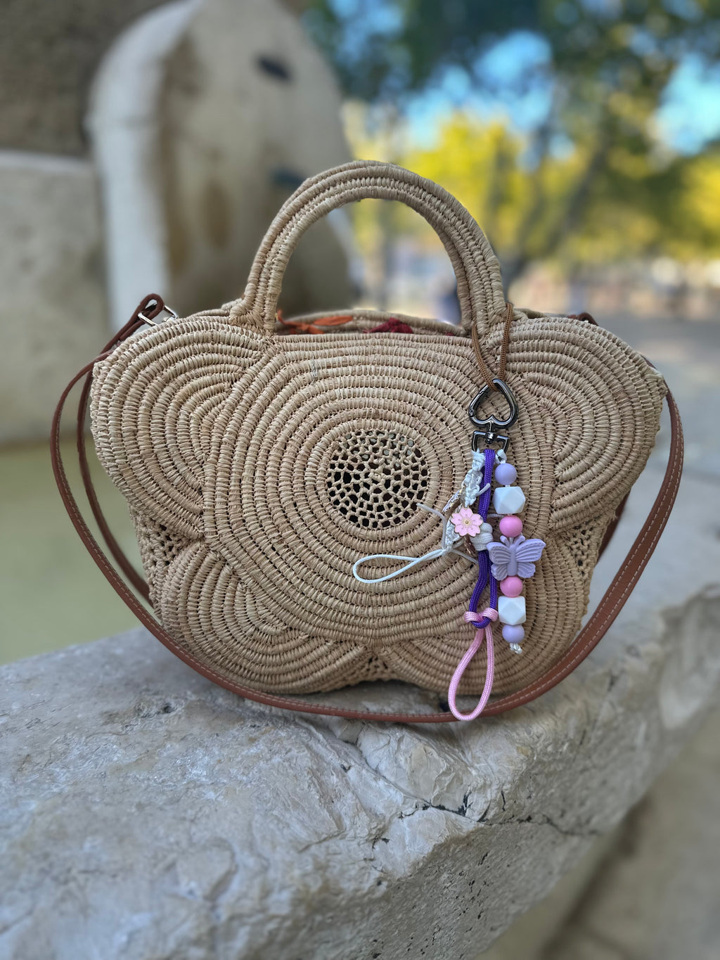 Le Grigri coeur rose & violet - Atelier Aorée